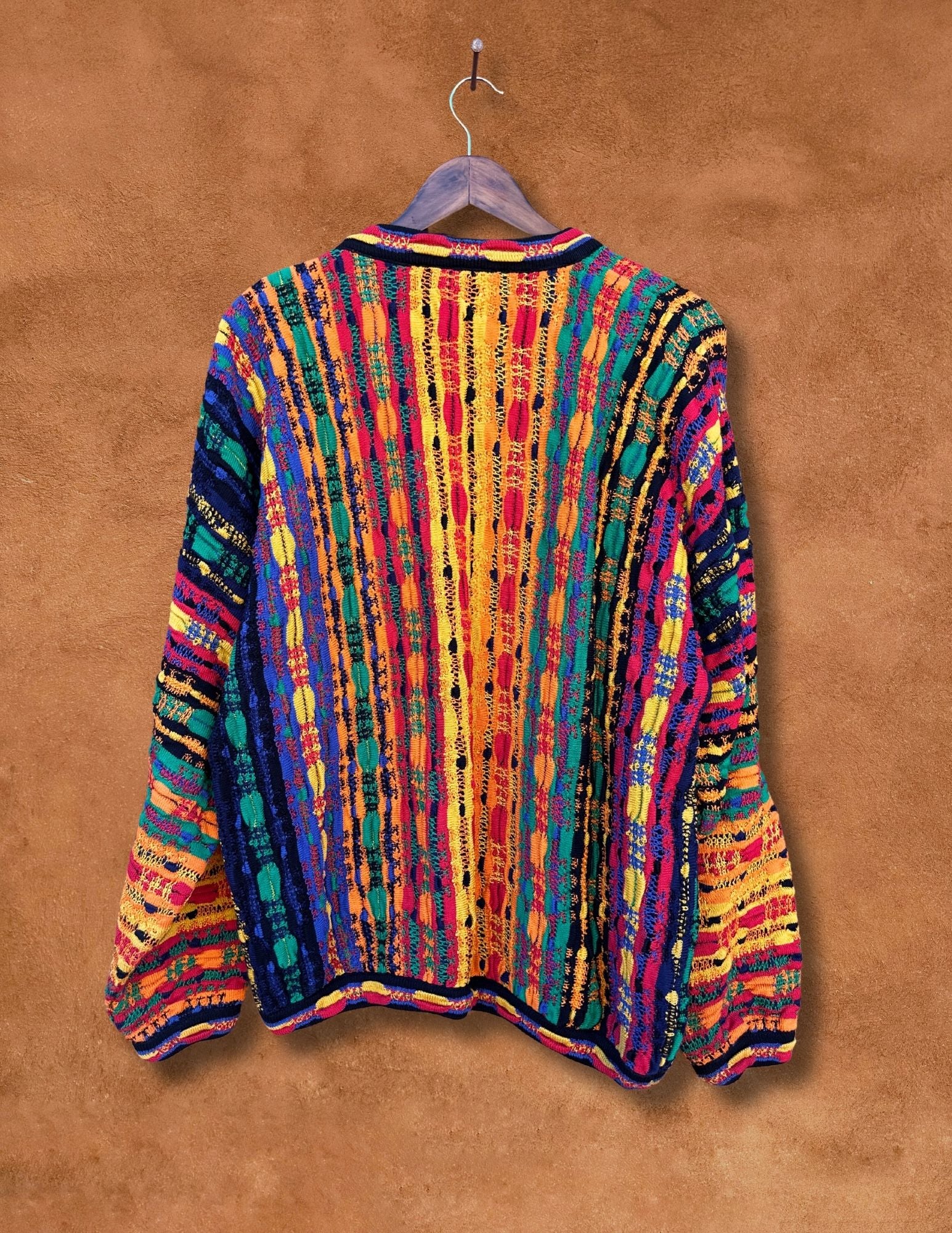 小物などお買い得な福袋 Vintage 4KINSHIP – Sweater Abstract Technicolor 80s ジャケット・アウター