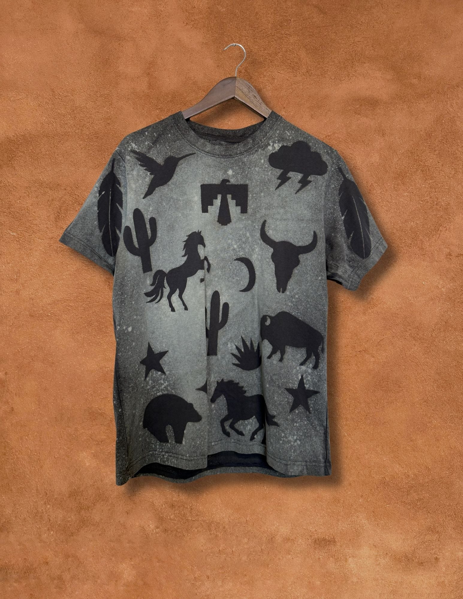 Upcycled Vintage Tee- 44 x 27 Eclectic Southwest