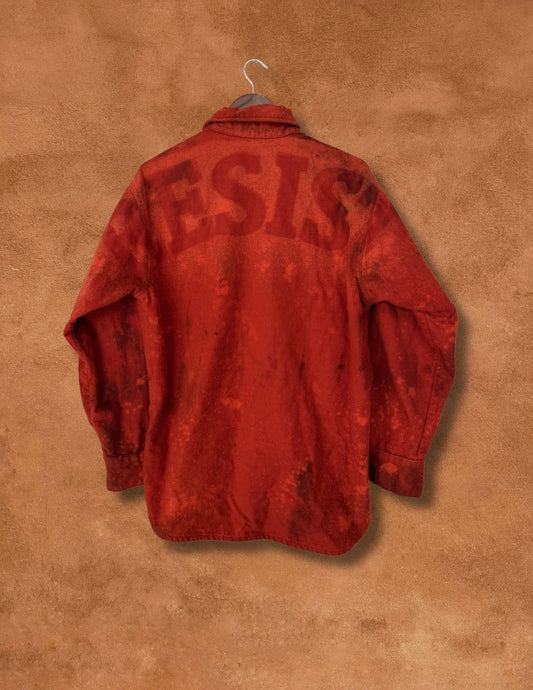 Upcycled Vintage Moleskin Shirtjacket - 48 x 30 RESIST