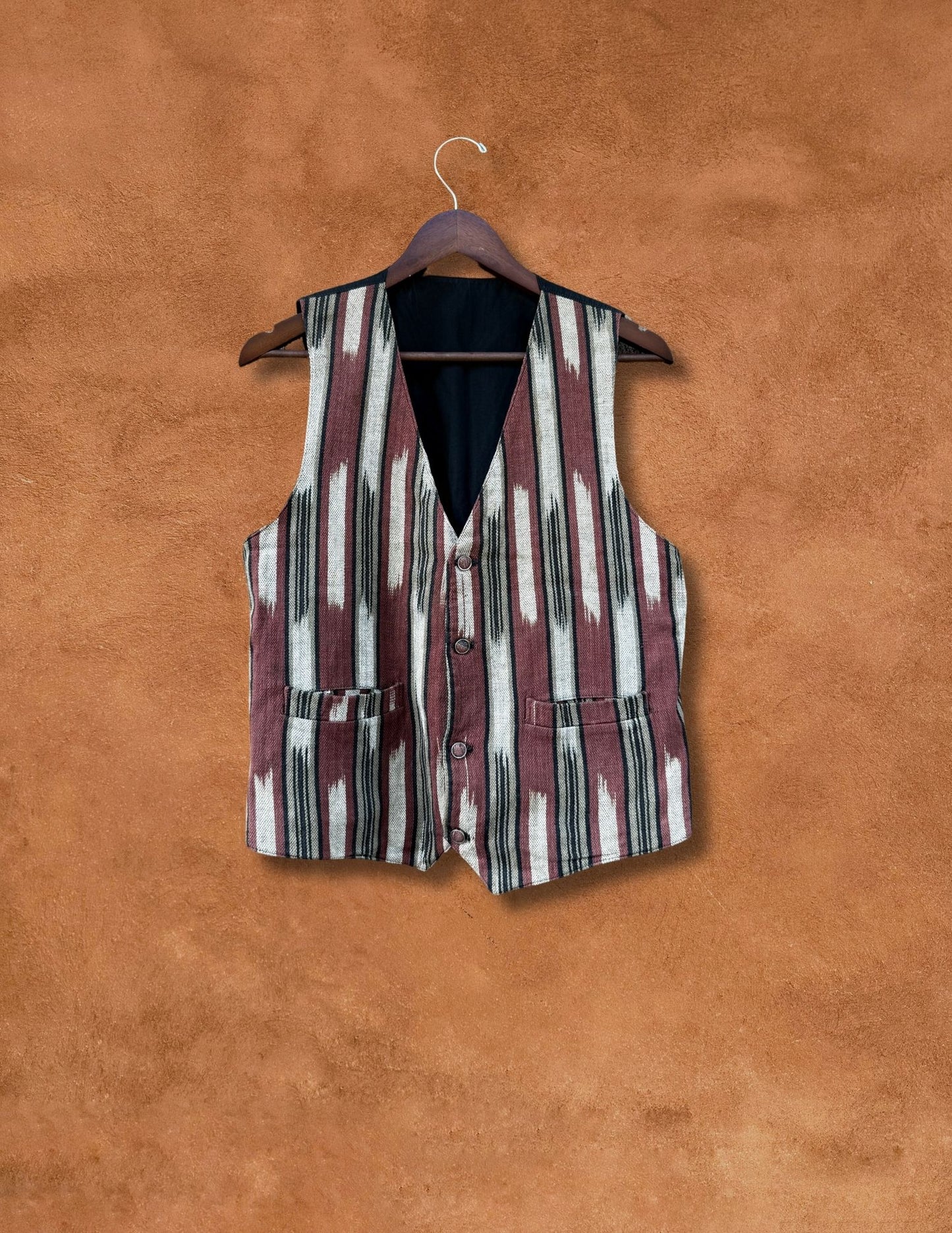 Vintage 90s Ikat Stripe Short Set