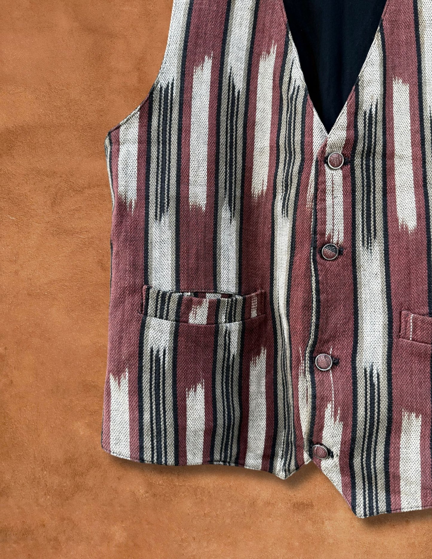 Vintage 90s Ikat Stripe Short Set