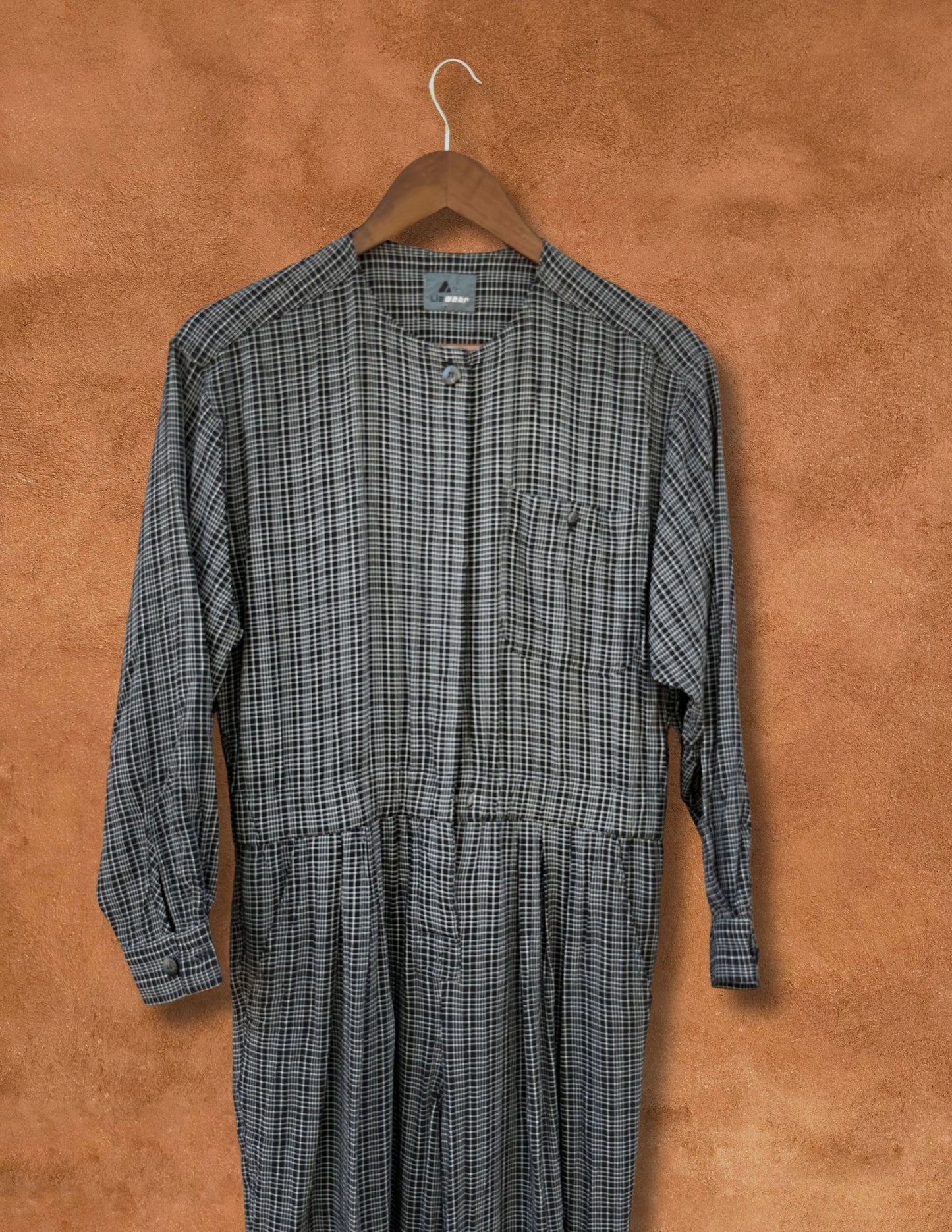 Vintage 80s Checkered Jumpsuit
