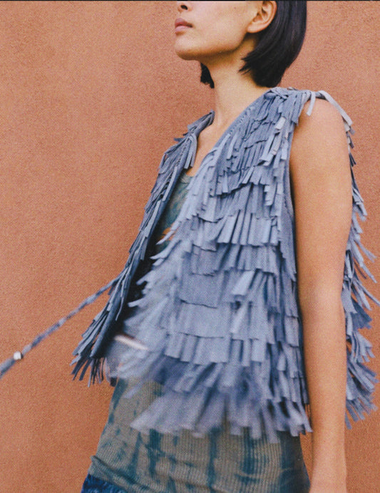 Vintage 80s Fringed Suede Vest