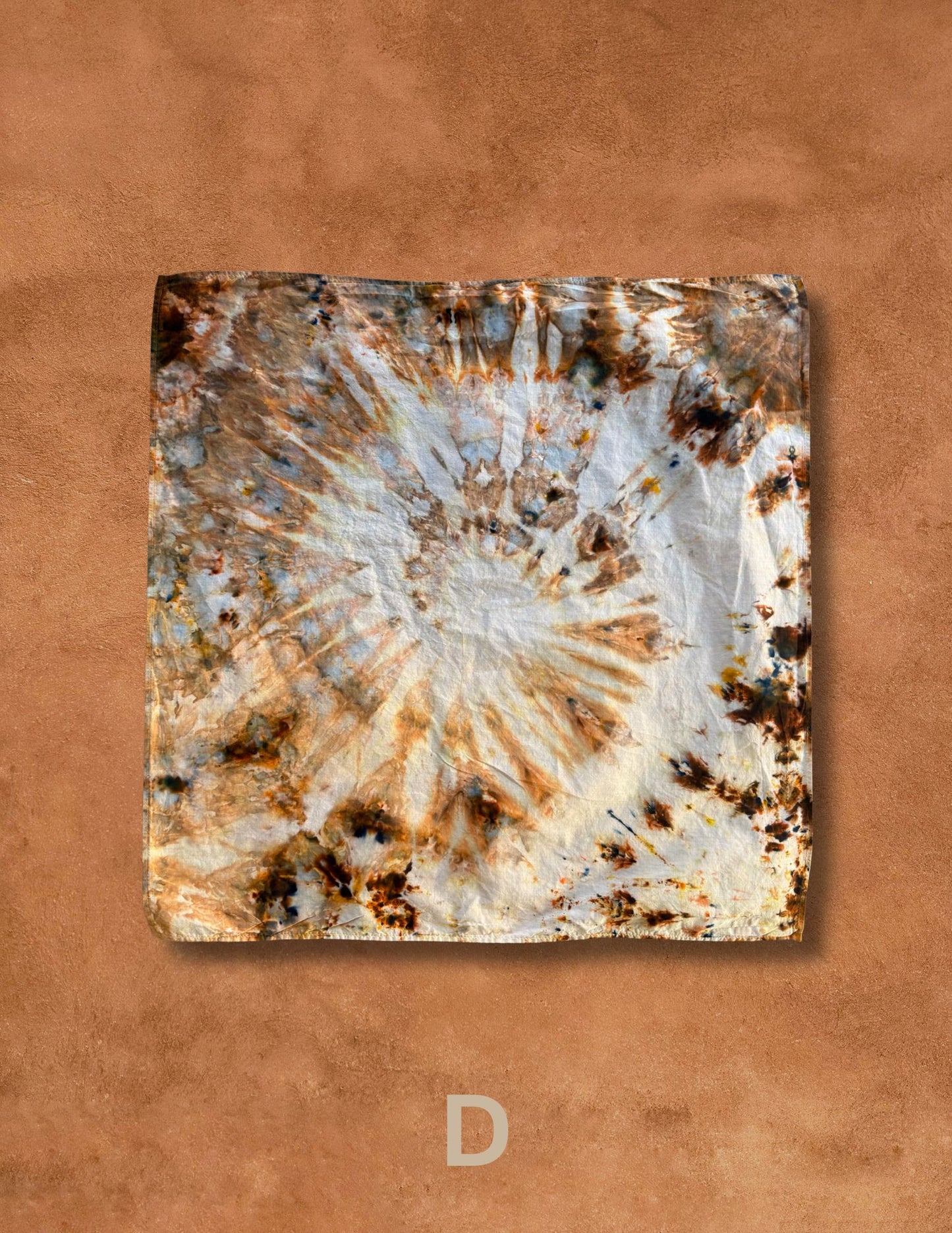 Limited Edition Hand Dyed Organic Cotton Bandana -Ochre