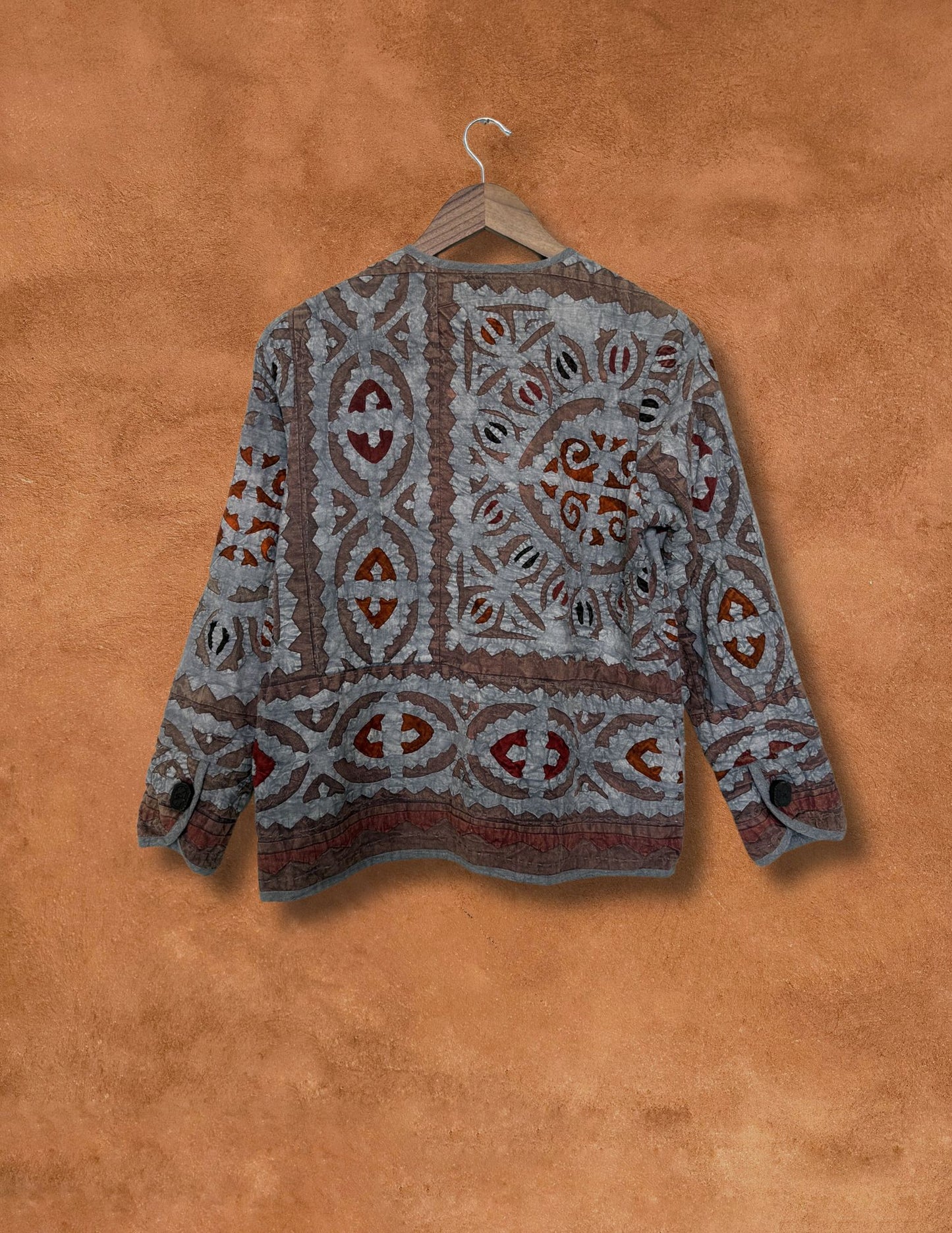 Vintage 80s Applique Folk Jacket 36 x 24