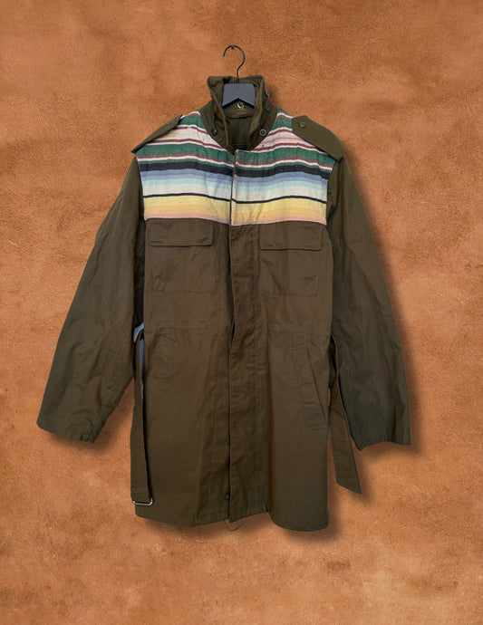 Upcycled Military Field Jacket — Midcentury Blanket Edition B