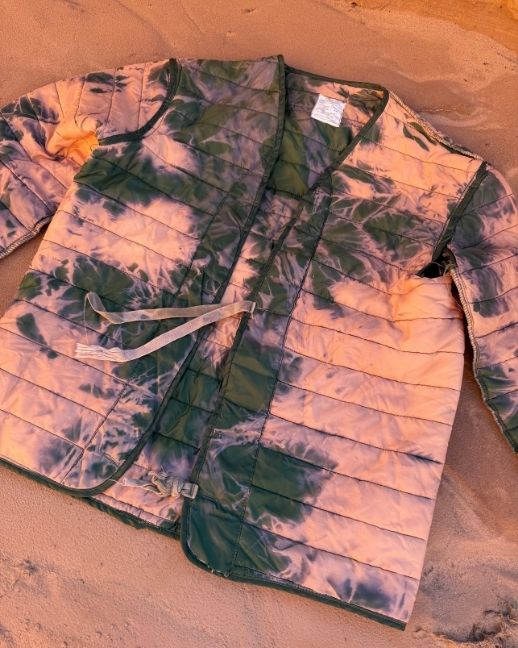 Upcycled Vintage Military Quilted Cardigan B