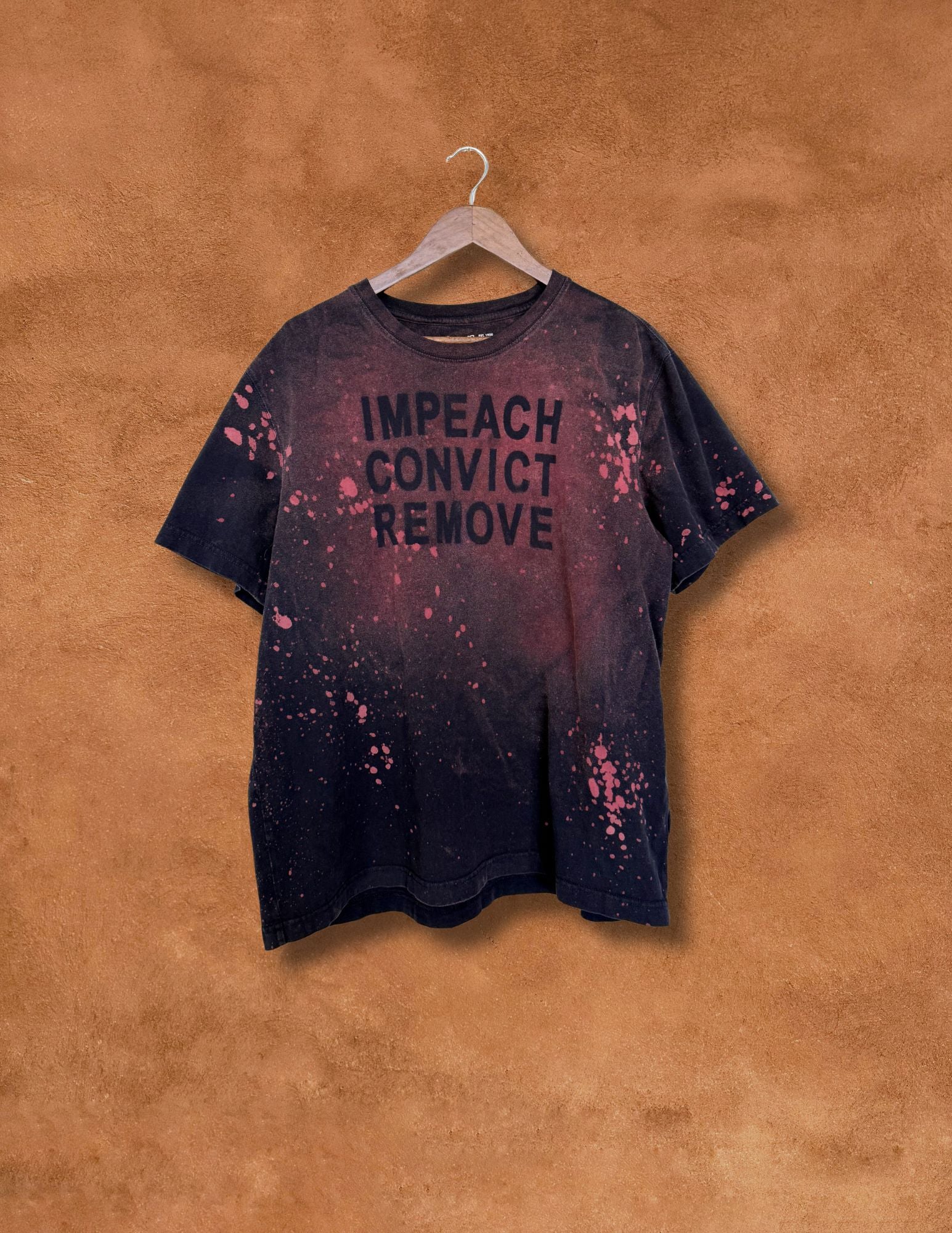 Upcycled Vintage Tee- 50 x 28 IMPEACH CONVICT REMOVE