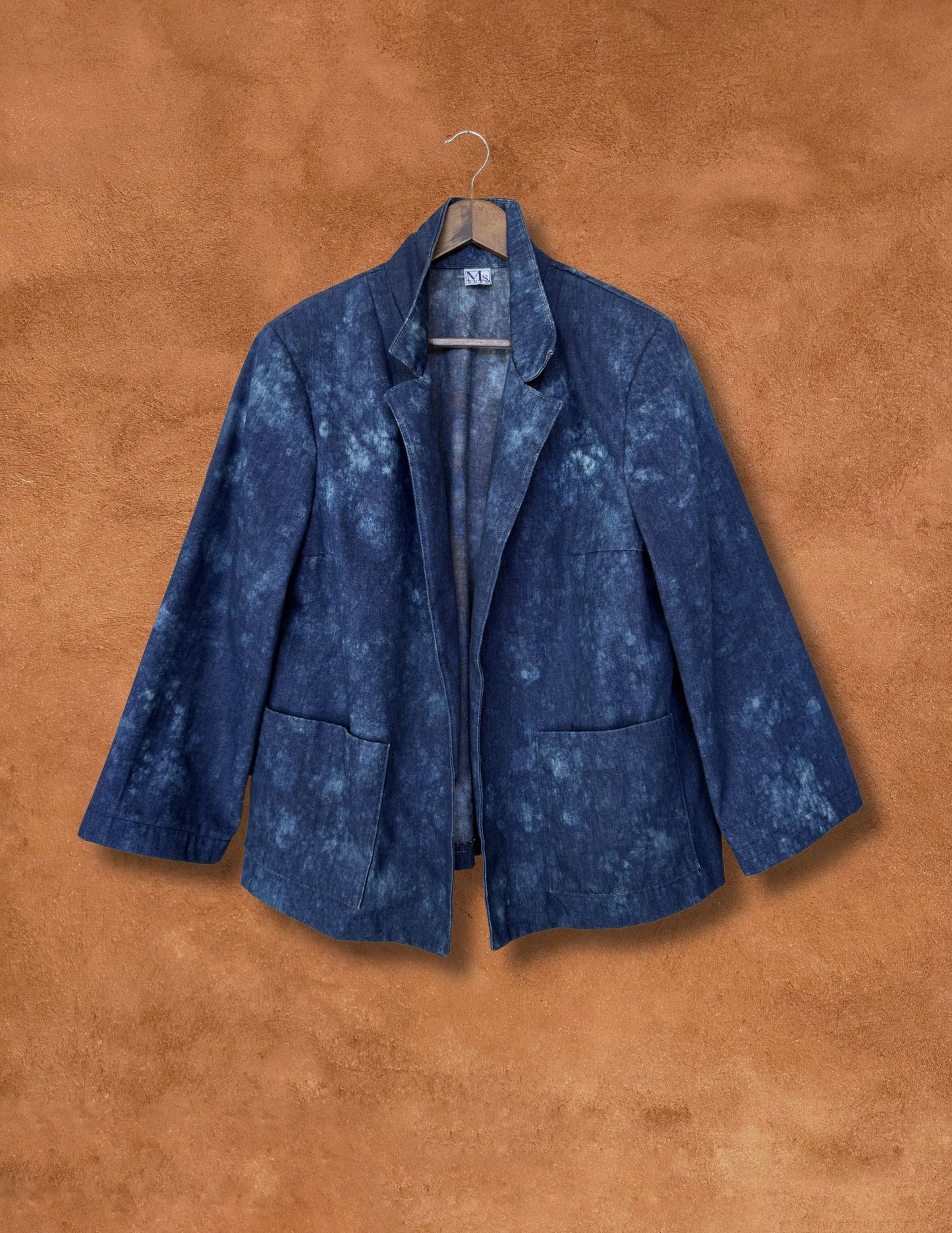 Upcycled Vintage 70s Denim Blazer 48 x 28