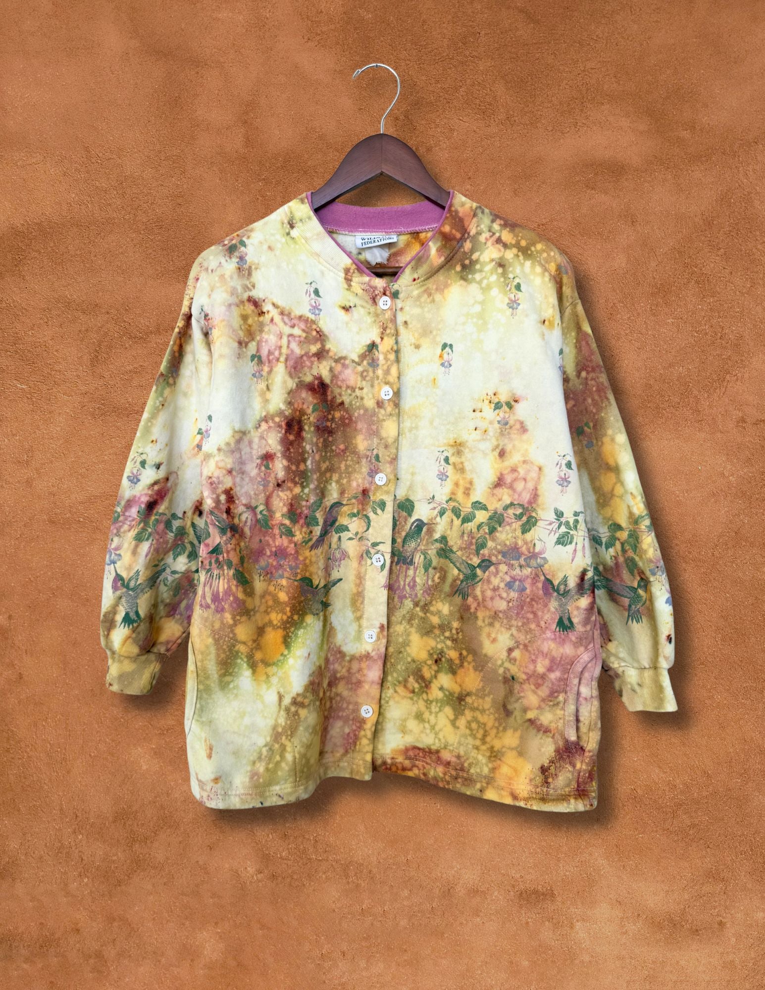 Upcycled Vintage Fleece Cardigan 40 x 27