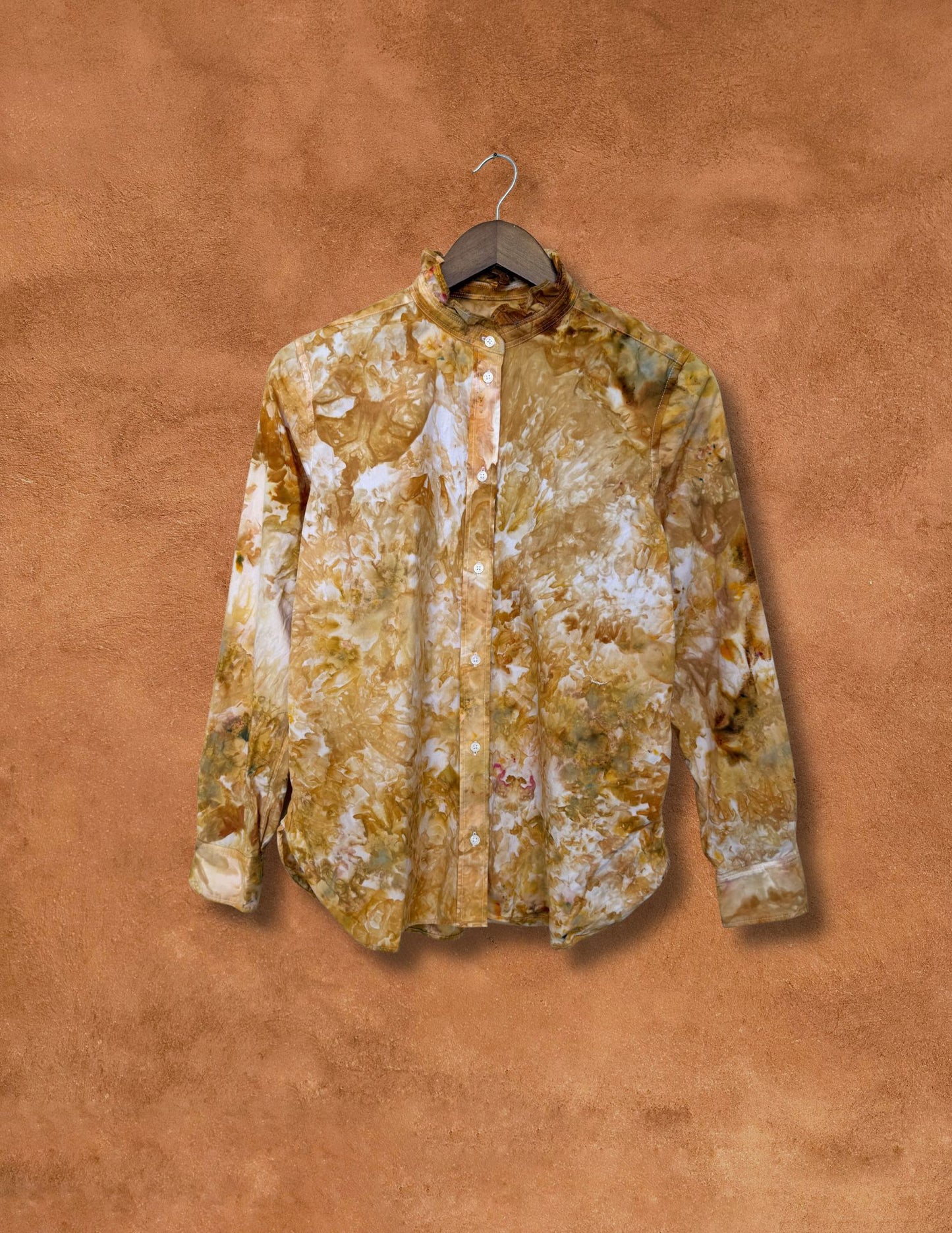 Upcycled Vintage Cotton Ruffle Shirt