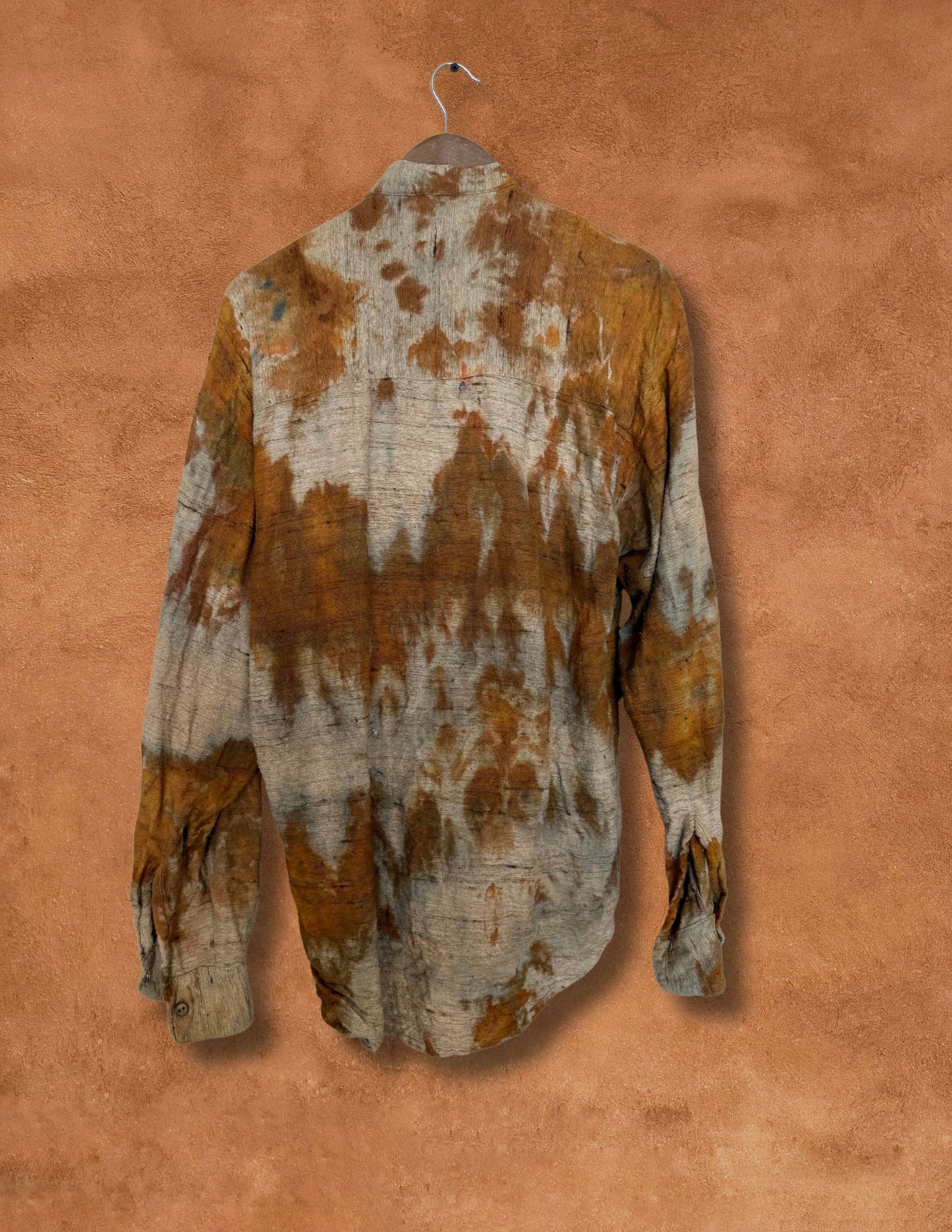 Upcycled Vintage Raw Silk  Shirt