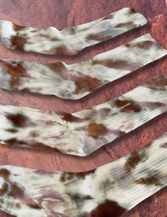 Limited Edition Hand Dyed Softest Socks- Morel