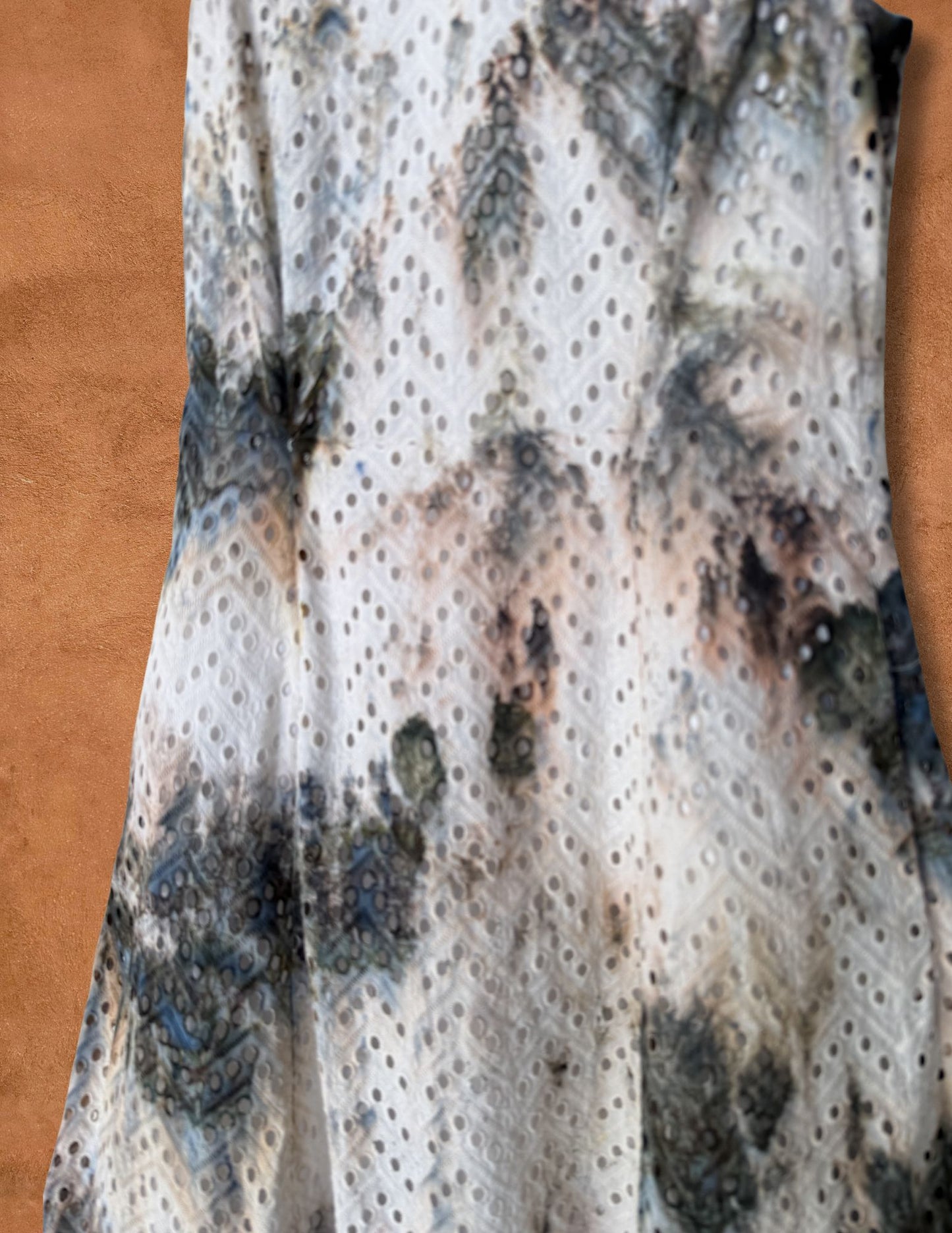 Upcycled Vintage Eyelet Dress 36 x 36