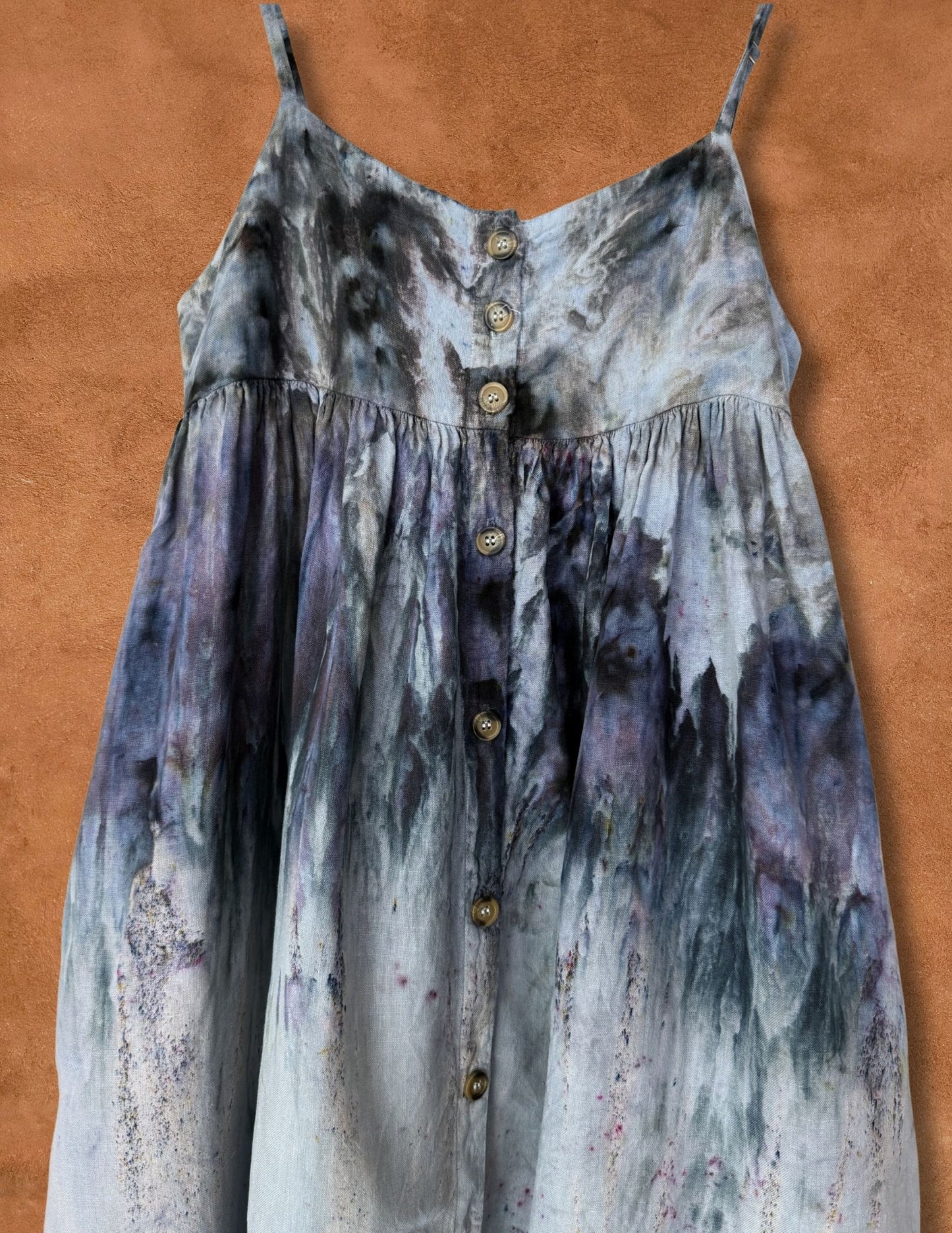 Upcycled Vintage Linen Slip Dress 38 x 37