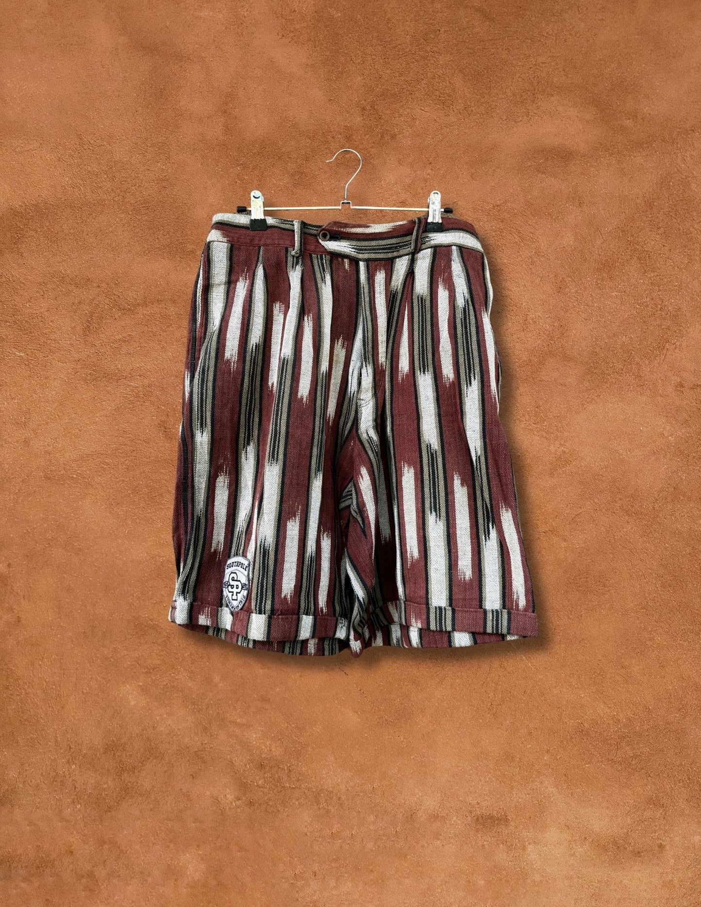 Vintage 90s Ikat Stripe Short Set