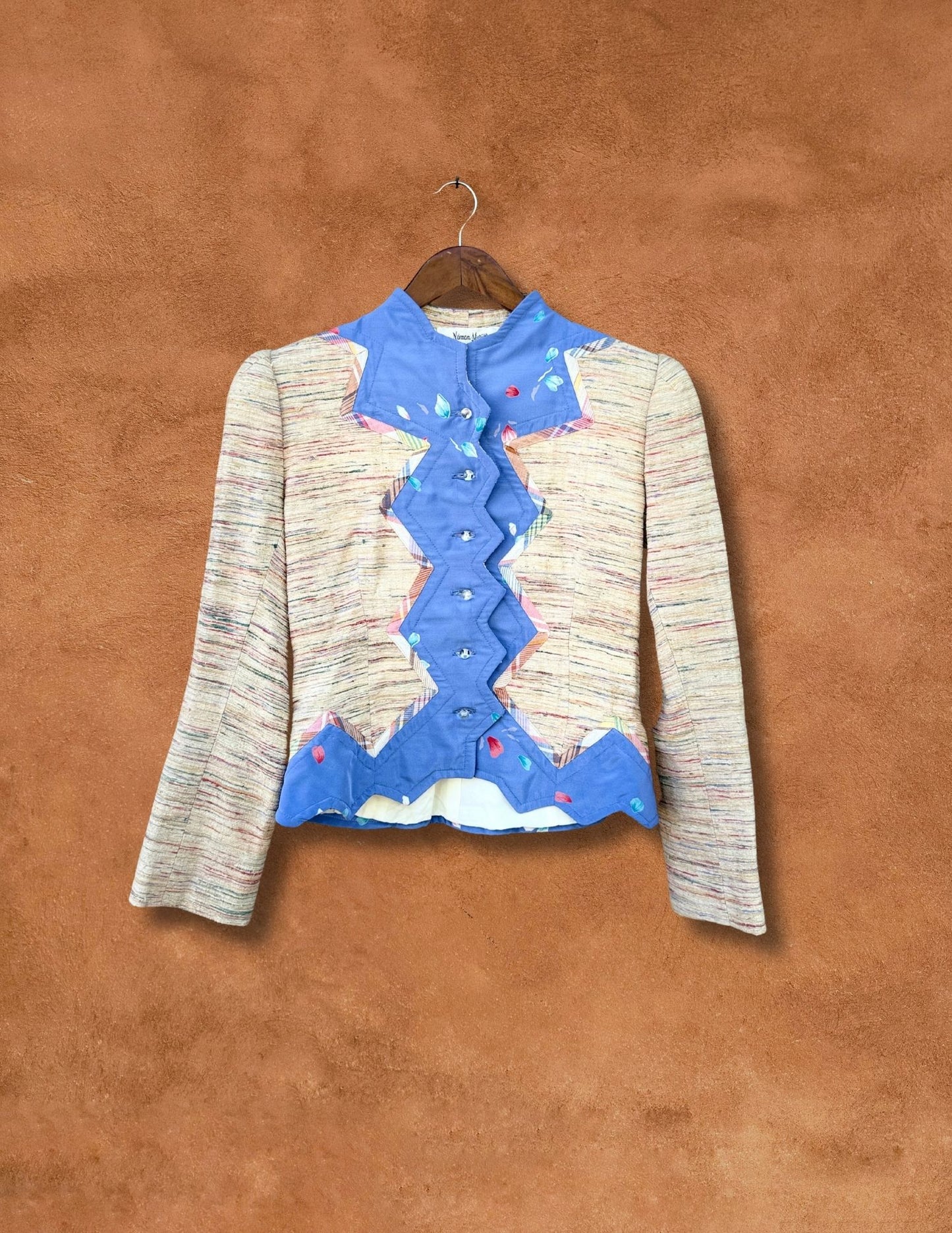 Vintage 70s 3PC Raw Silk Suit Set