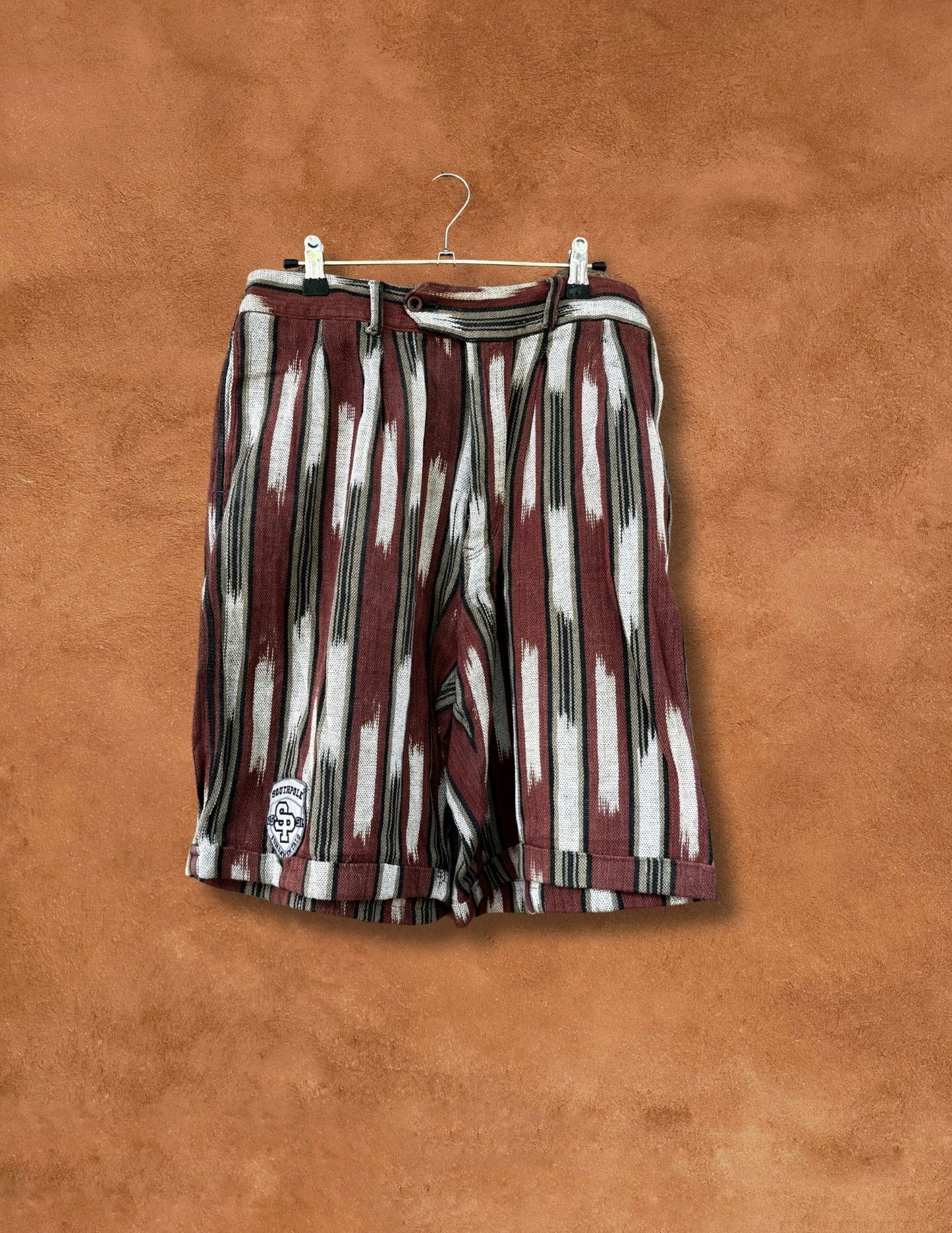 Vintage 90s Ikat Stripe Short Set