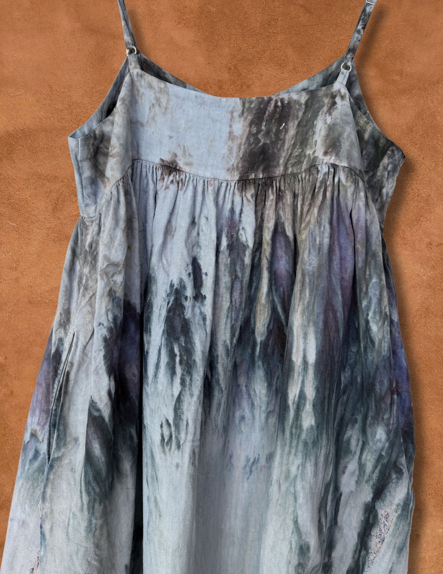 Upcycled Vintage Linen Slip Dress 38 x 37