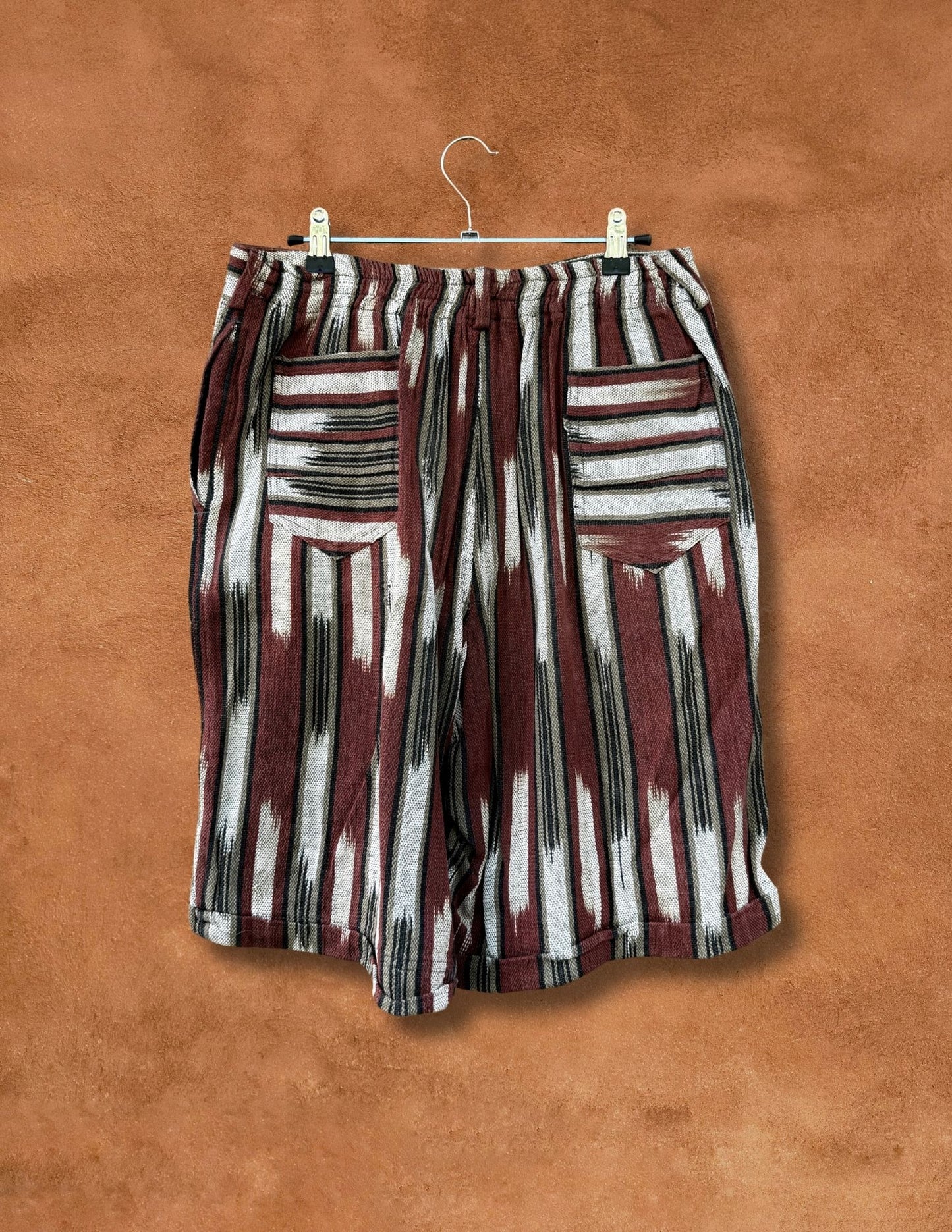 Vintage 90s Ikat Stripe Short Set