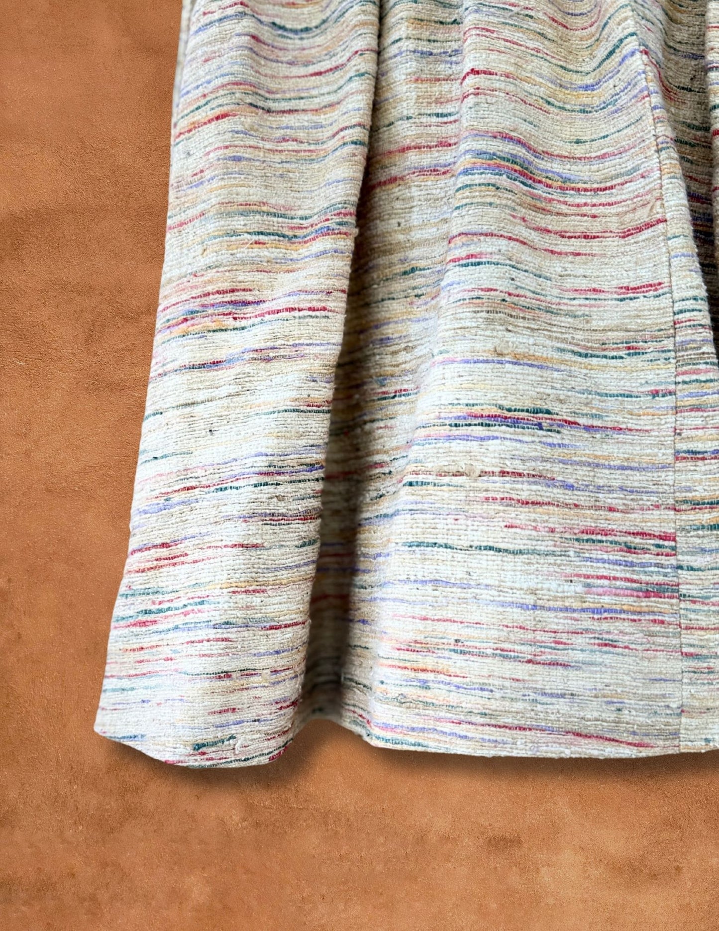 Vintage 70s 3PC Raw Silk Suit Set