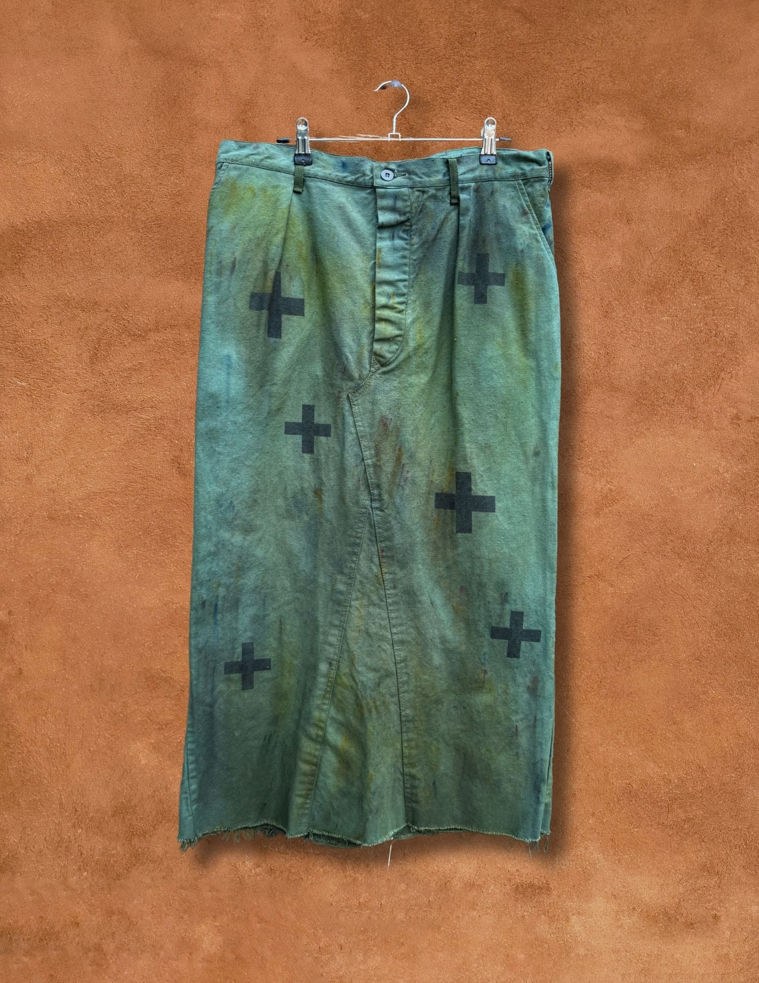 Upcycled Vintage Military Skirt