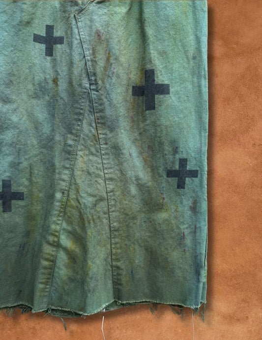 Upcycled Vintage Military Skirt