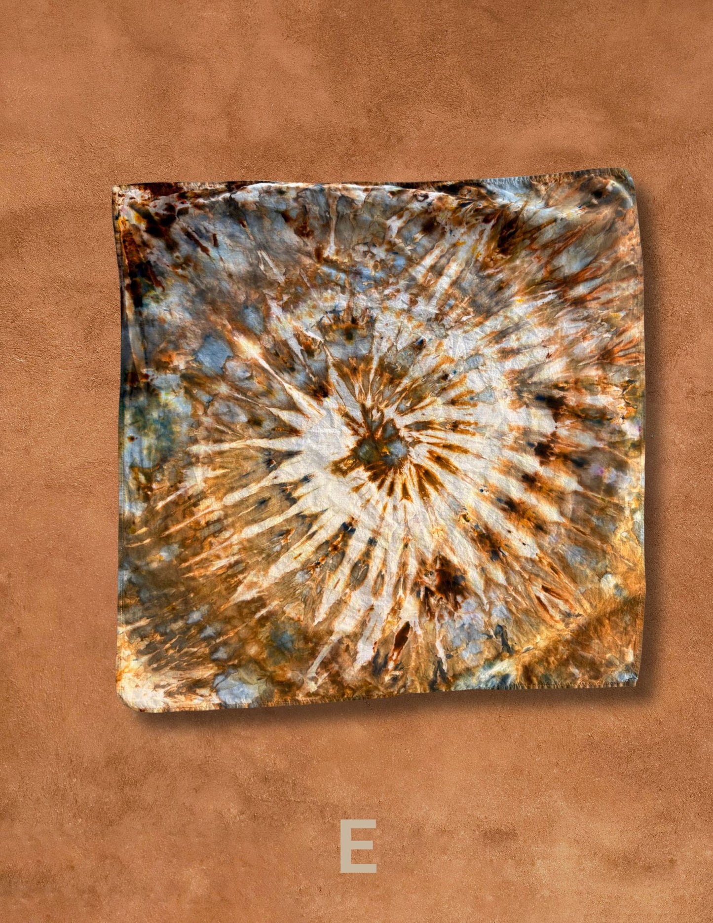 Limited Edition Hand Dyed Organic Cotton Bandana -Ochre