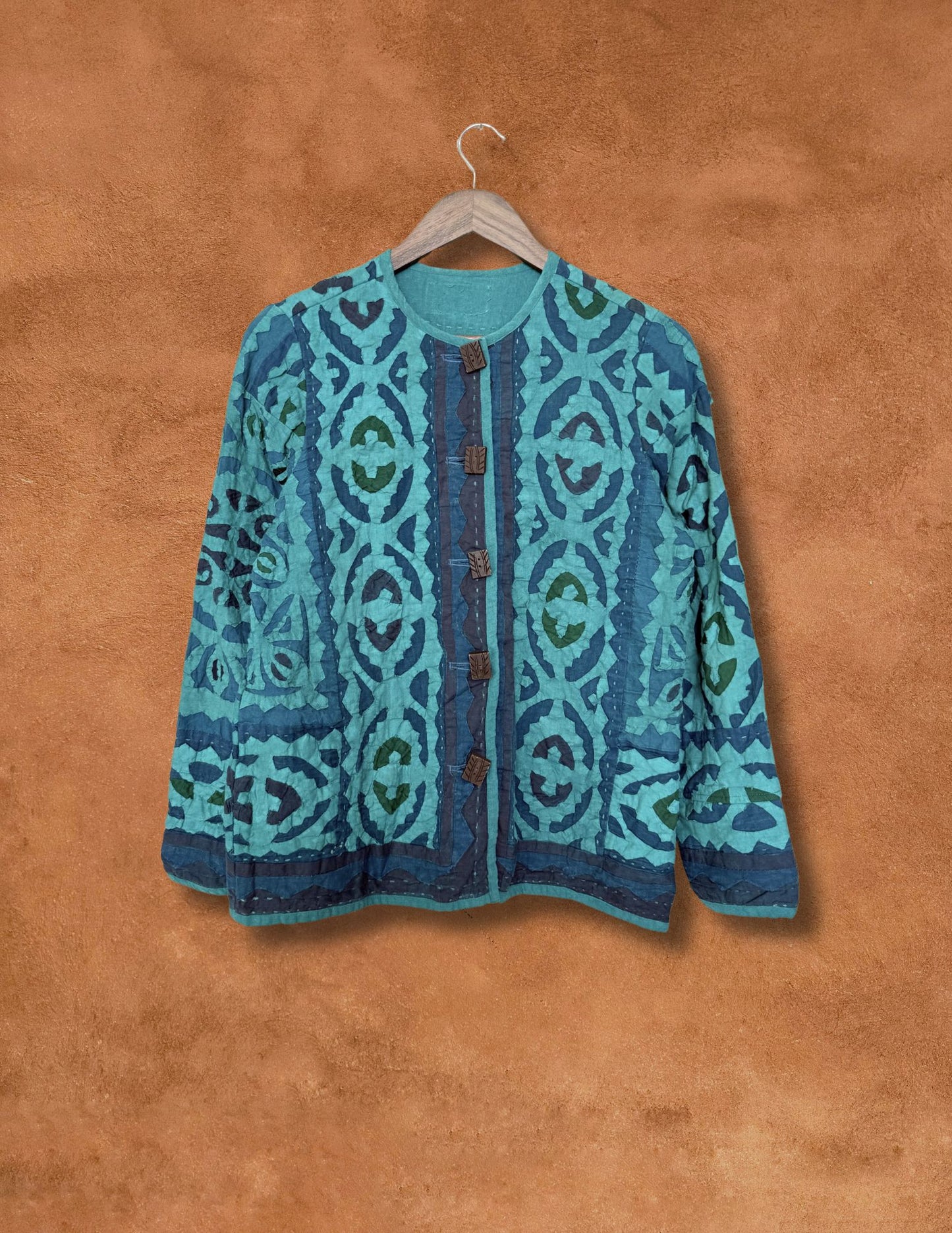 Vintage 80s Applique Folk Jacket 40 x 25