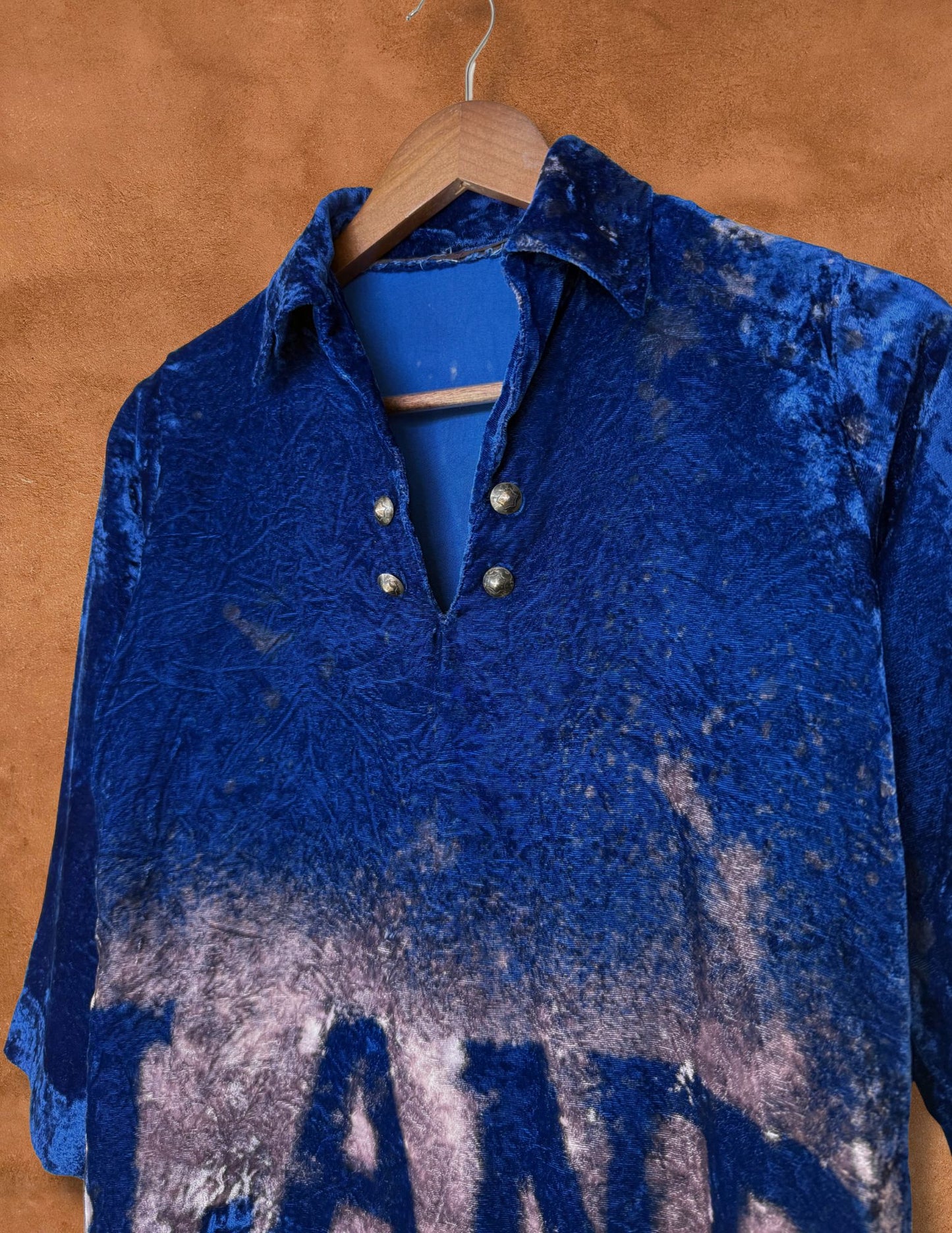 Upcycled Vintage 70s Velvet Top - Land Back