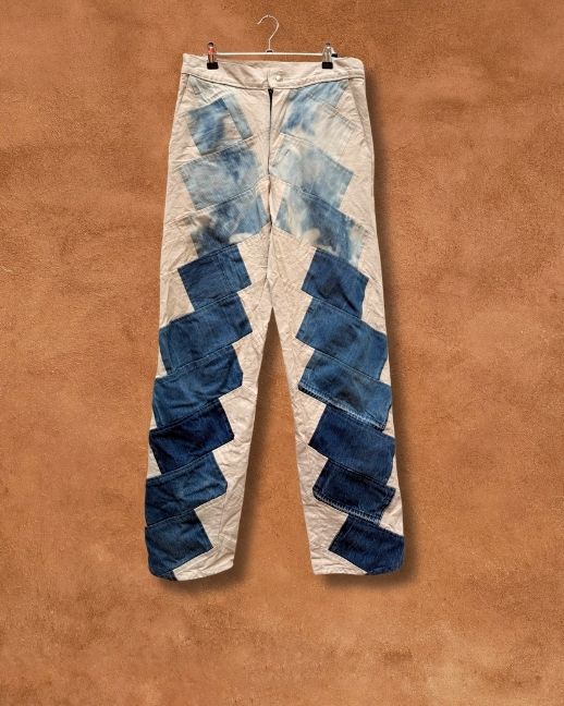 Upcycled Vintage Patchwork Denim Jeans 31 x 33 by Alex Vigil
