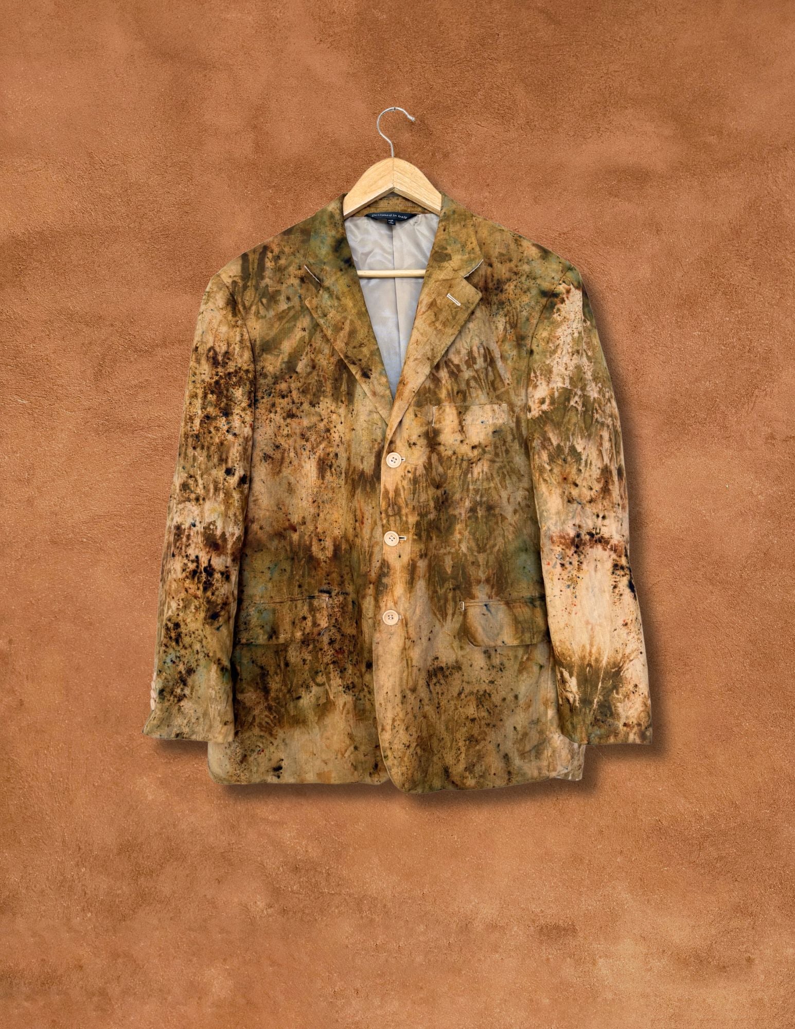 Upcycled Vintage Linen Menswear Blazer 44 x 30