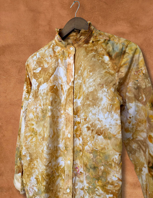 Upcycled Vintage Cotton Ruffle Shirt