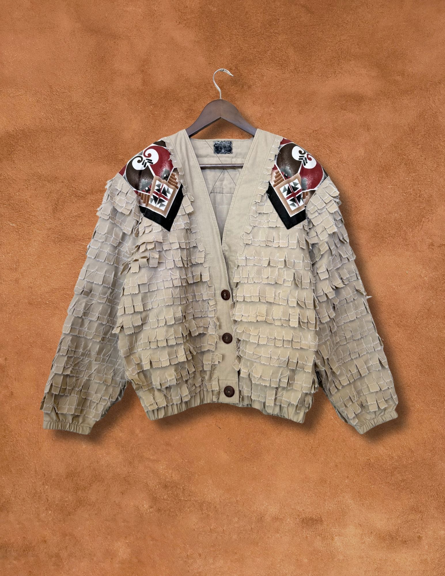 Upcycled Vintage 80s Southwest Fringe Jacket 48 x 24