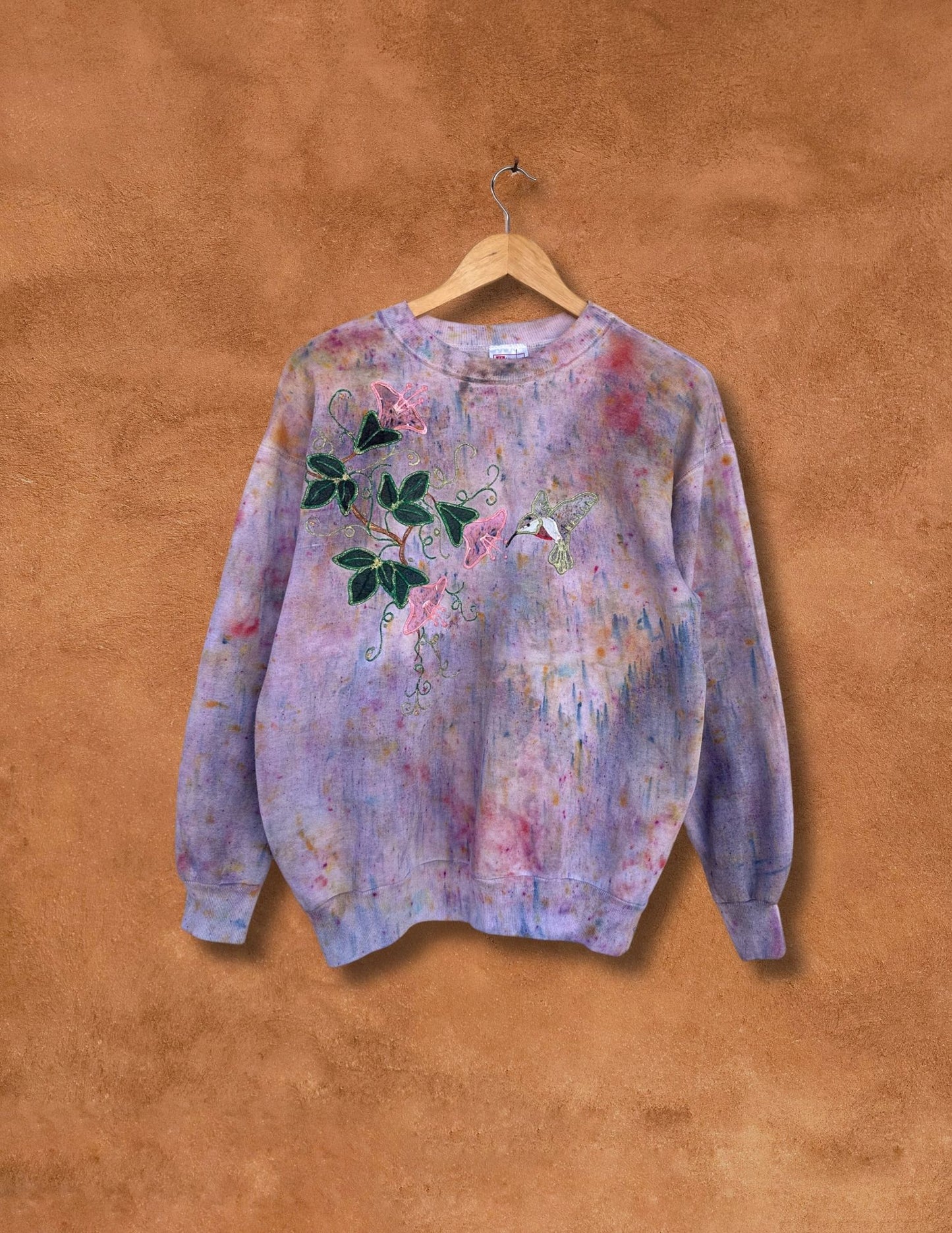 Upcycled Vintage Hummingbird Sweatshirt