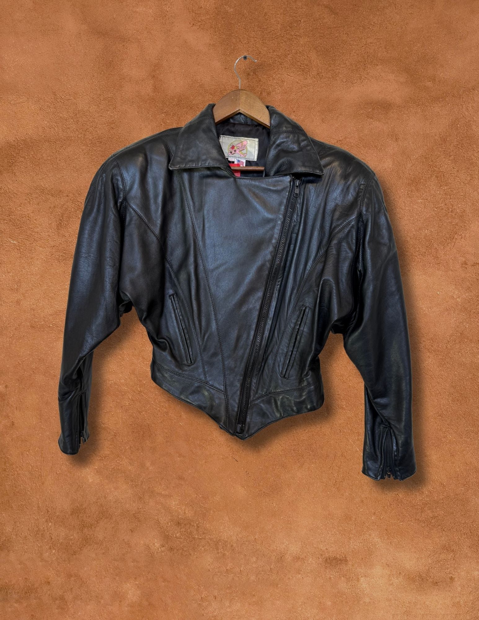 Vintage 80s Cropped Leather Jacket