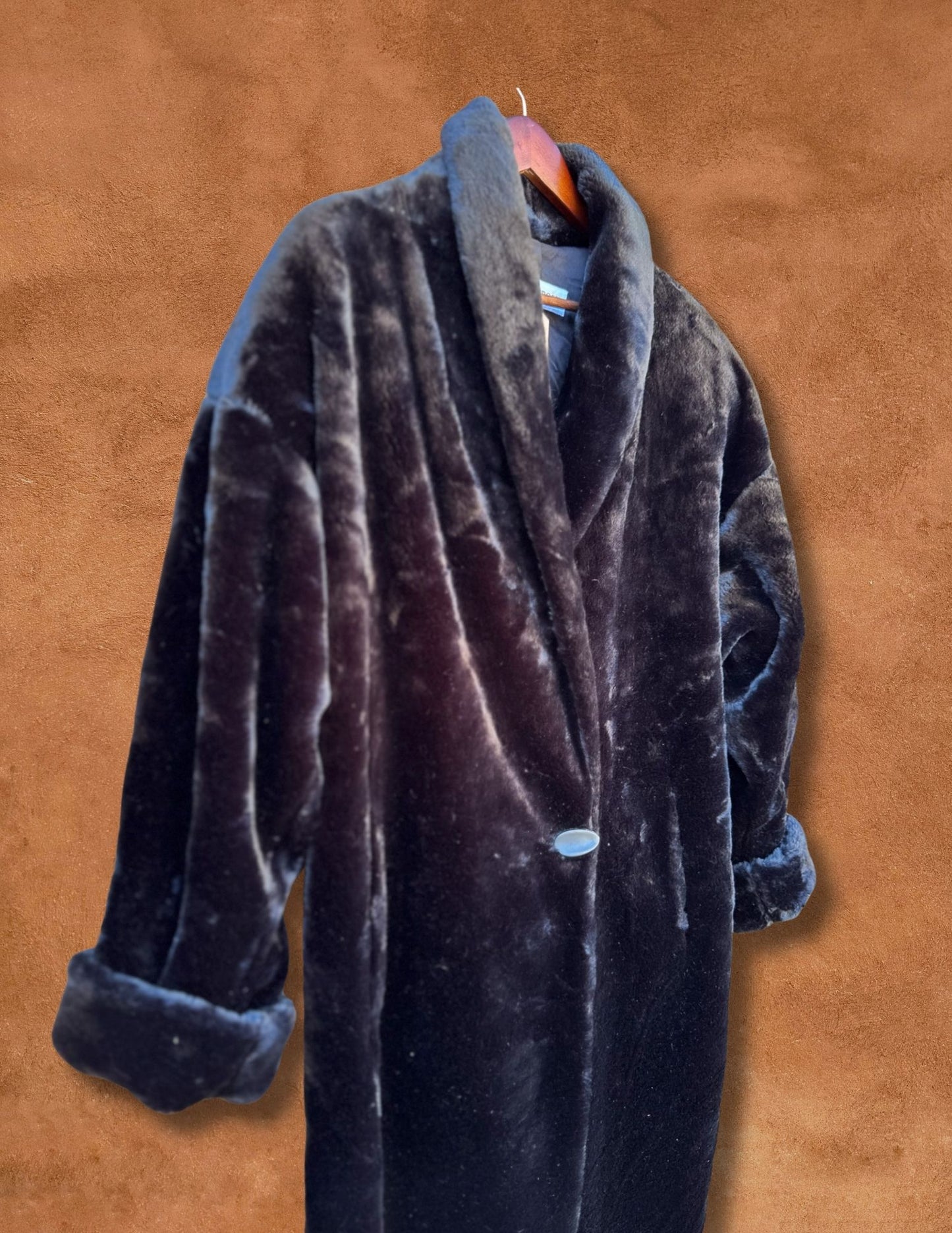 Vintage 80s Plush Faux Fur Coat