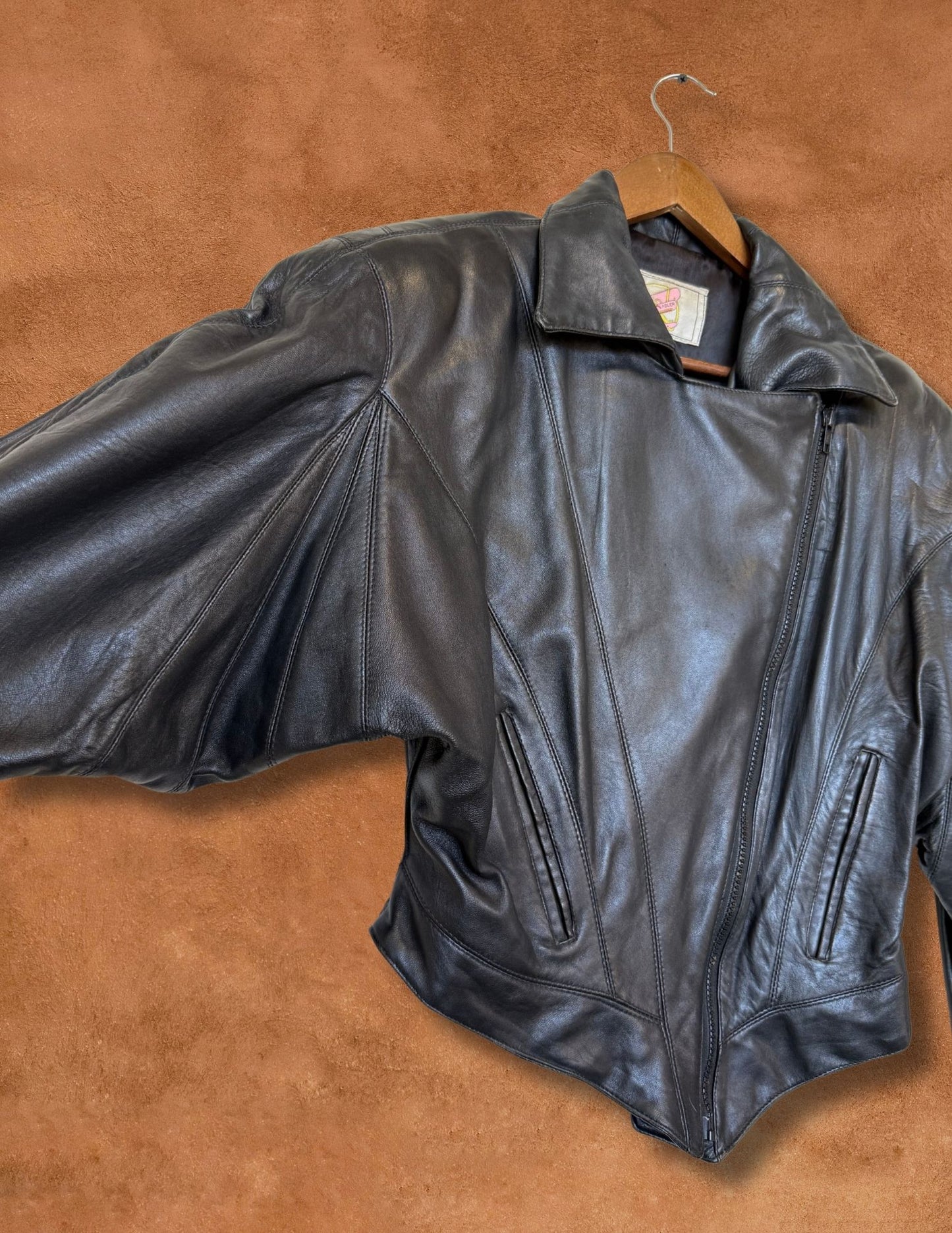 Vintage 80s Cropped Leather Jacket