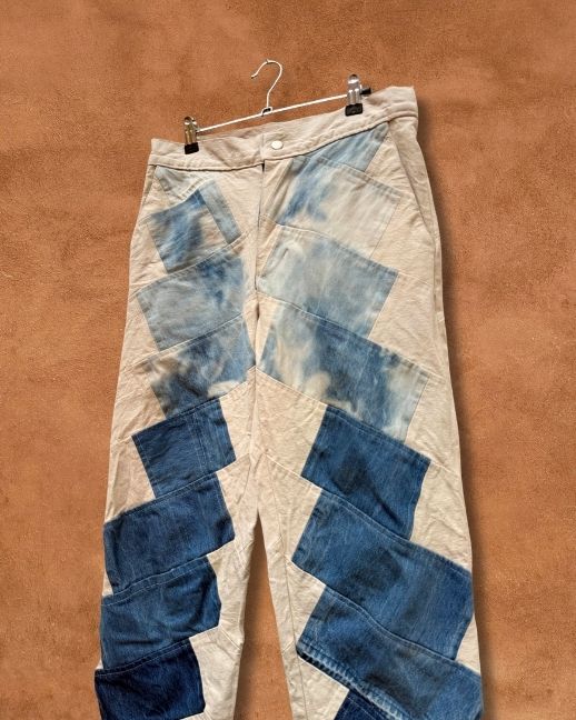 Upcycled Vintage Patchwork Denim Jeans 31 x 33 by Alex Vigil