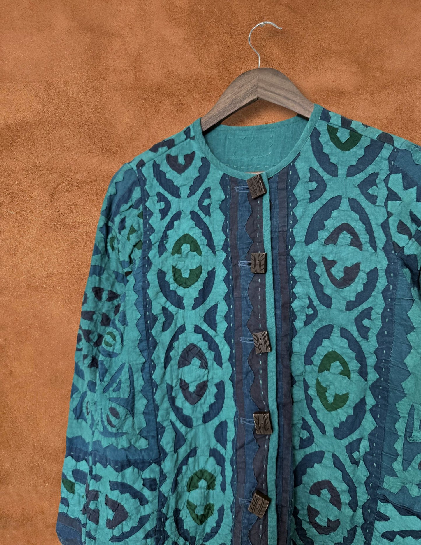 Vintage 80s Applique Folk Jacket 40 x 25