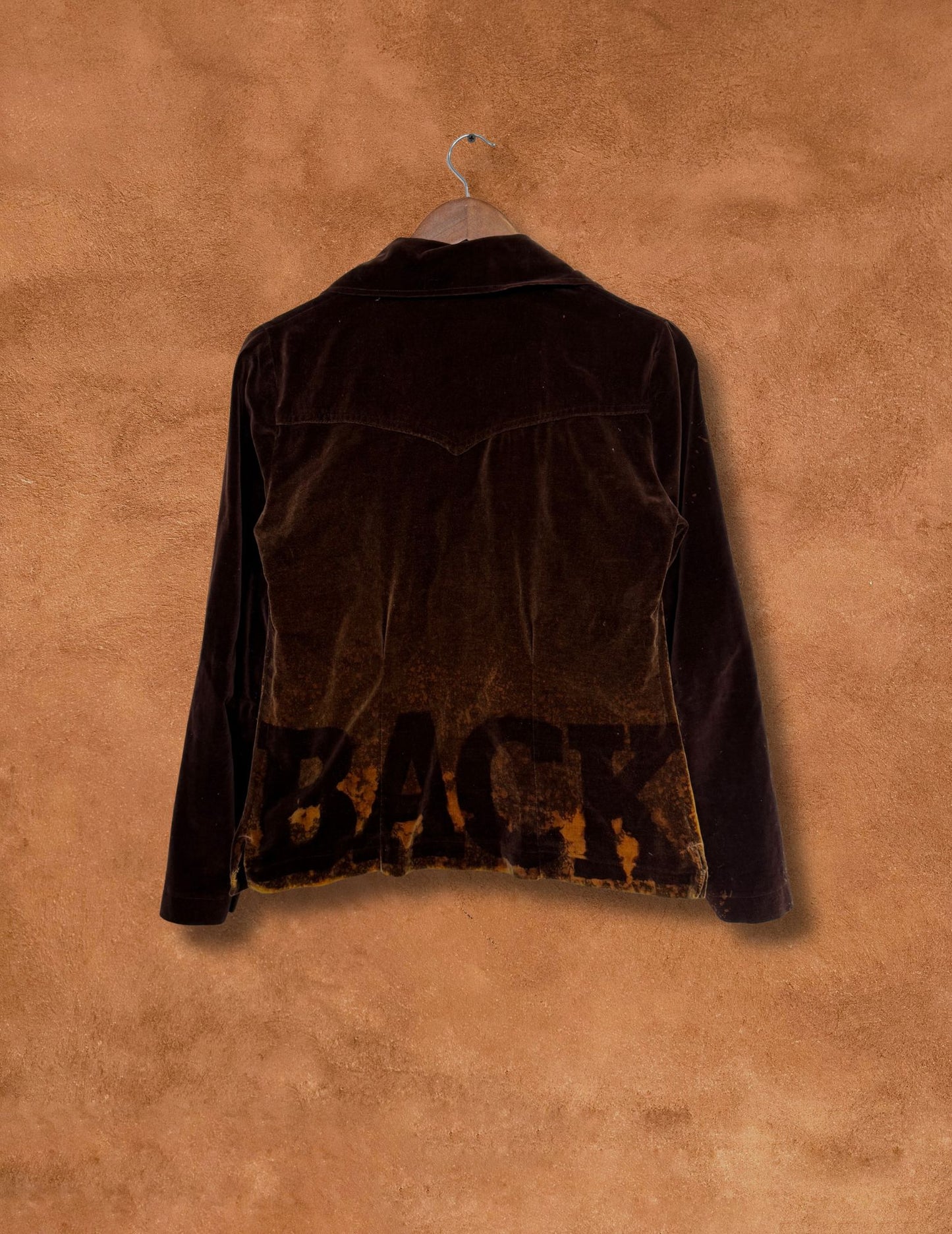 Upcycled Vintage Land Back Velvet Top