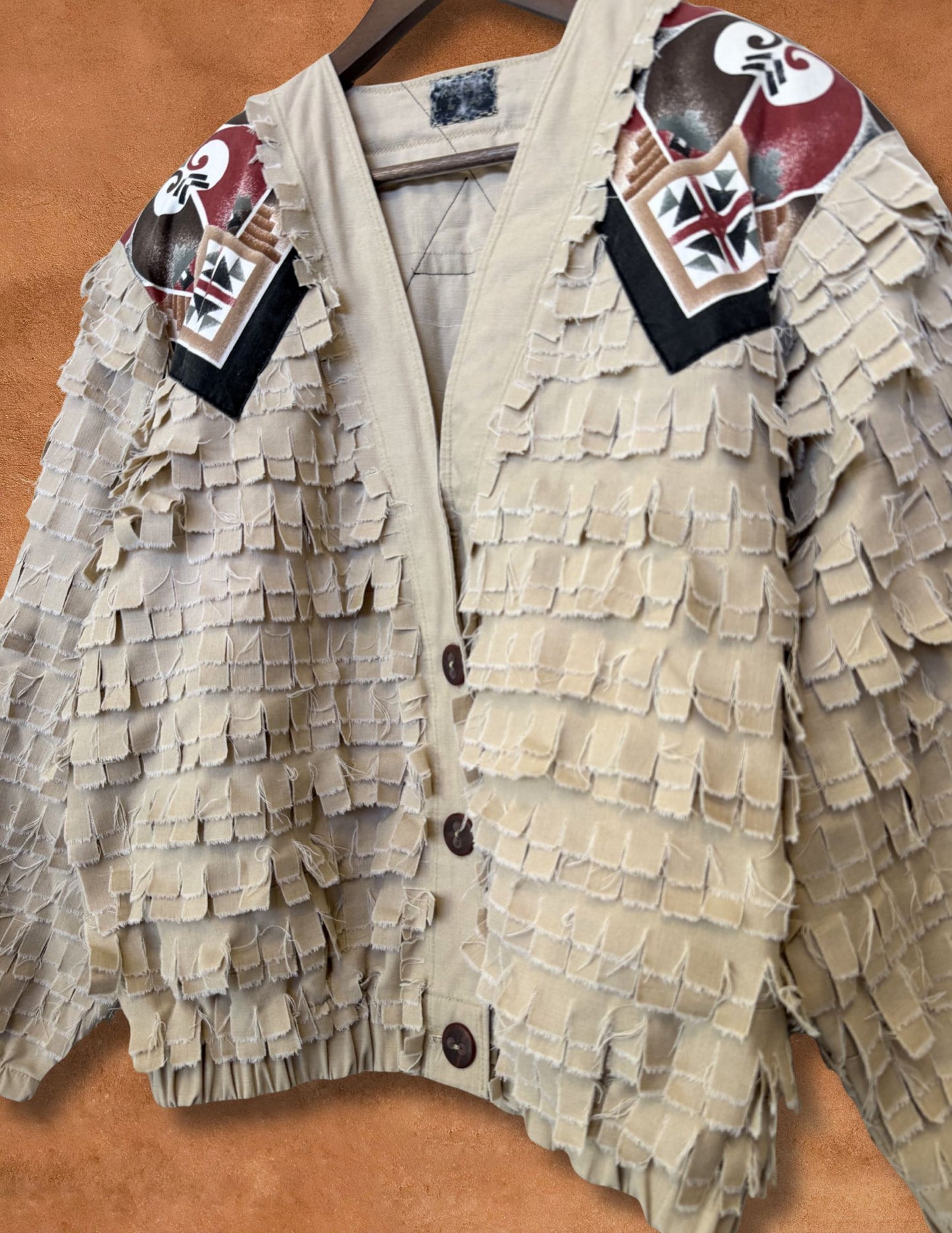 Upcycled Vintage 80s Southwest Fringe Jacket 48 x 24