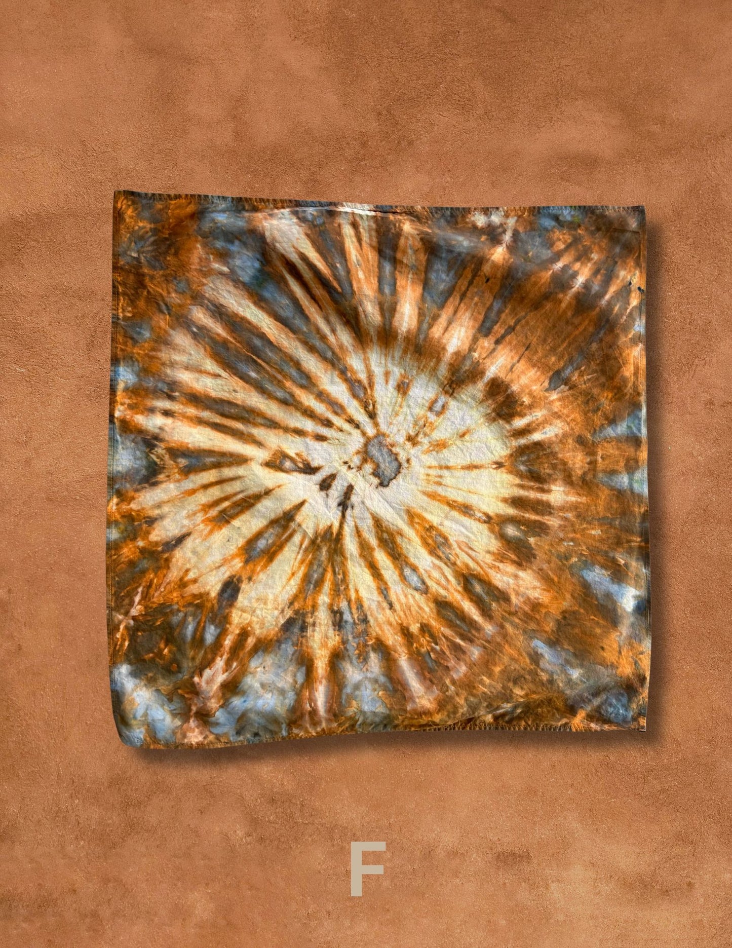 Limited Edition Hand Dyed Organic Cotton Bandana -Ochre