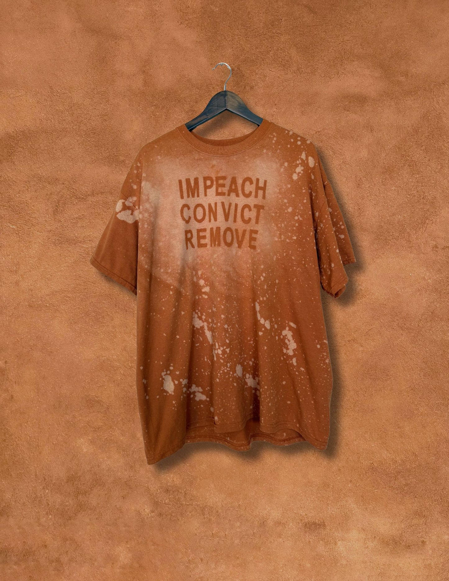 Upcycled Vintage Tee- 54 x 31 IMPEACH CONVICT REMOVE