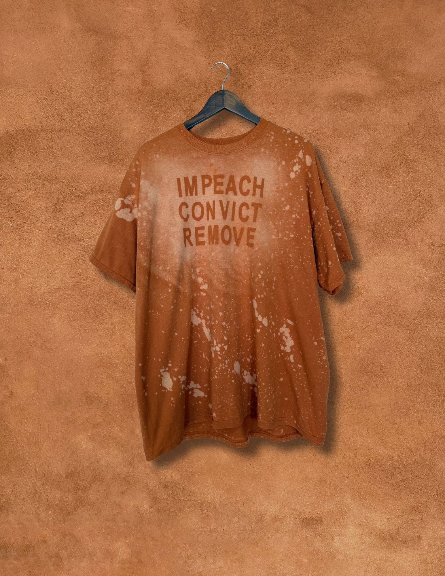 Upcycled Vintage Tee- 54 x 31 IMPEACH CONVICT REMOVE