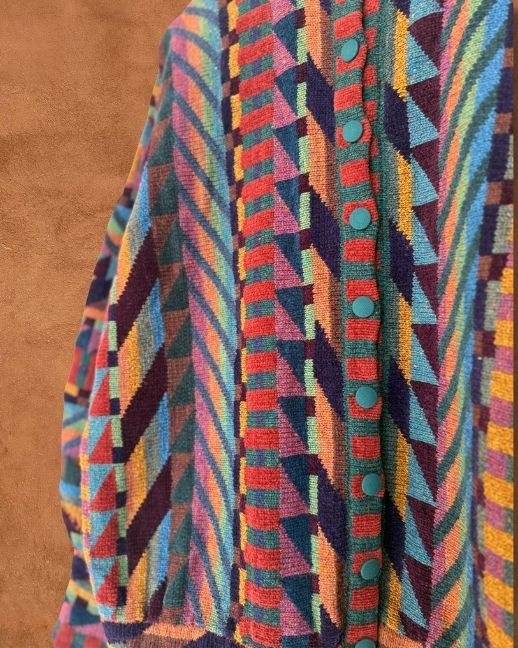 Vintage Handknit 80s Cardigan Sweater