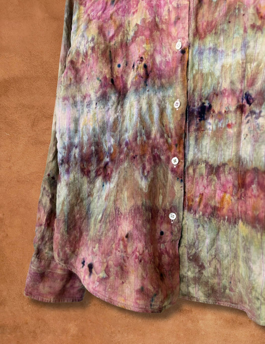 Upcycled Vintage Linen Shirt 38 x 26