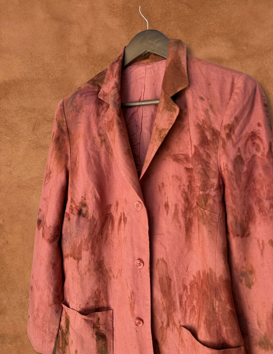 Upcycled Vintage Linen Blazer 38 x 28