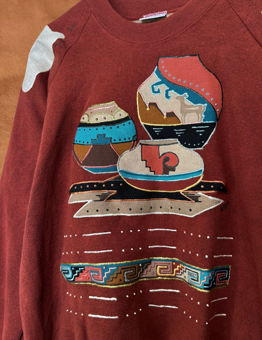 Vintage 80s Southwest Sweatshirt 44 x 27