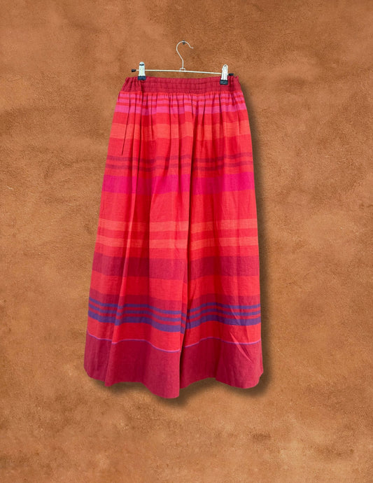 Vintage 80s Striped Super Wide Leg Pant